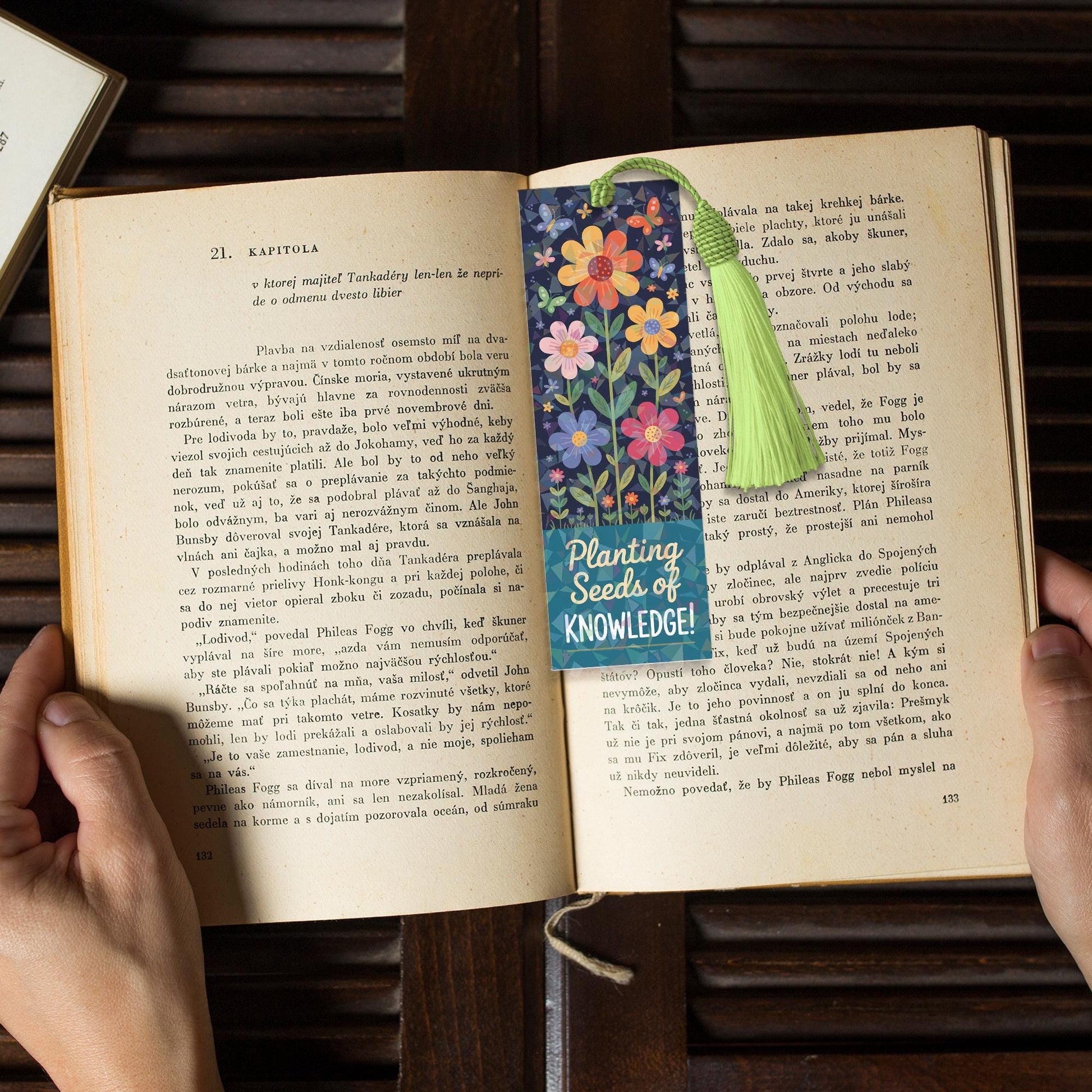 Floral Teacher Bookmark | Planting Seeds of Knowledge | Cute Tassel Bookmark Gift for Teachers, Librarians, and Book Lovers, Back To School