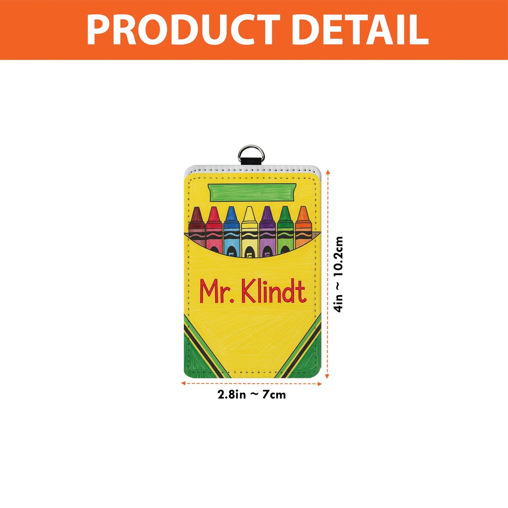 Personalized Crayon Badge Holder, Custom Teacher Name Tag, Colorful ID Lanyard for Classroom, Back to School Gift, Teacher Badge Gift