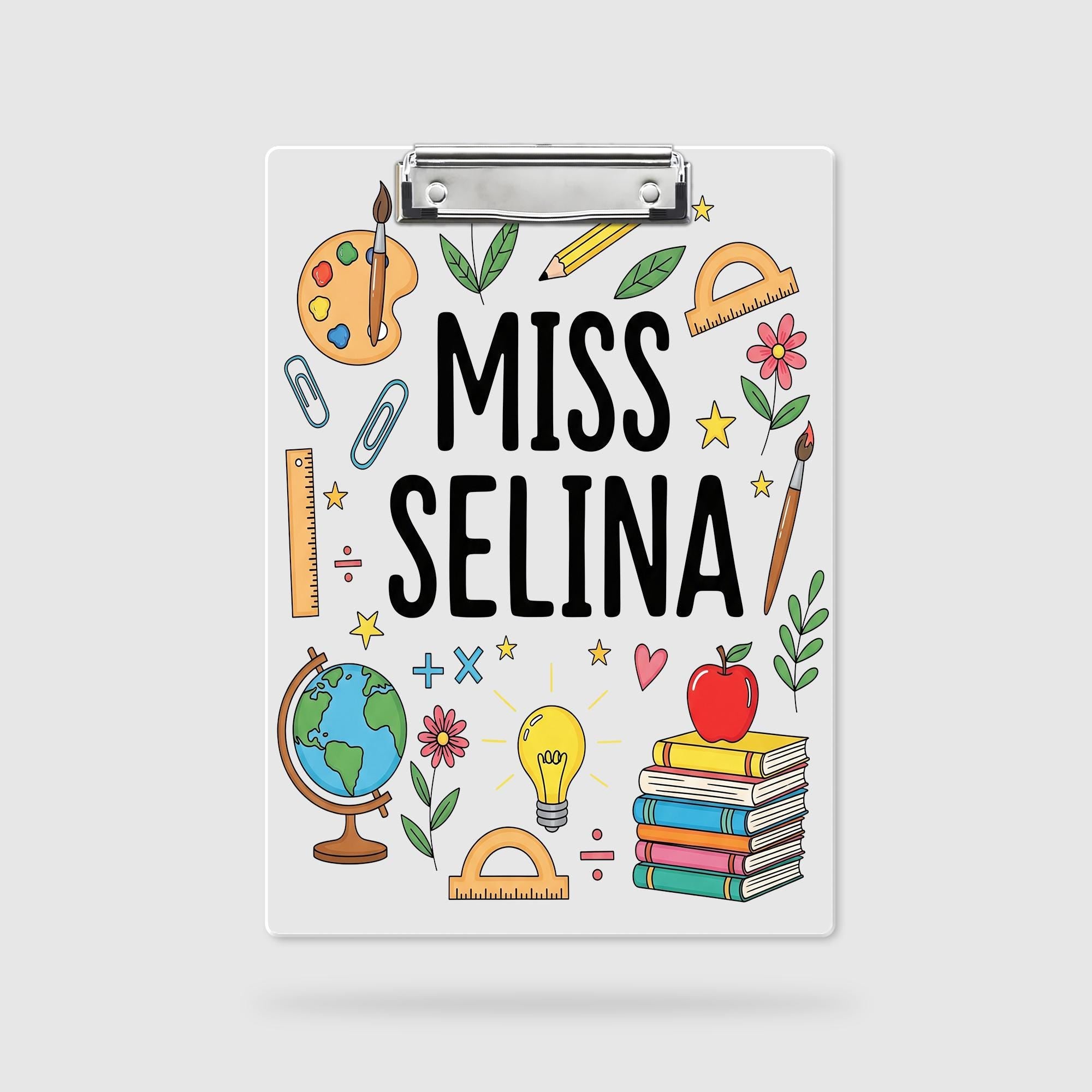 Personalized Teacher Clipboard, Custom Clipboard for Teacher, School Supplies Gift, Cute Classroom Decor for Educators, Back To School Gift