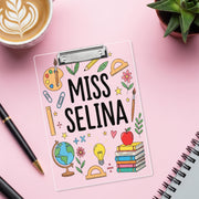 Personalized Teacher Clipboard, Custom Clipboard for Teacher, School Supplies Gift, Cute Classroom Decor for Educators, Back To School Gift