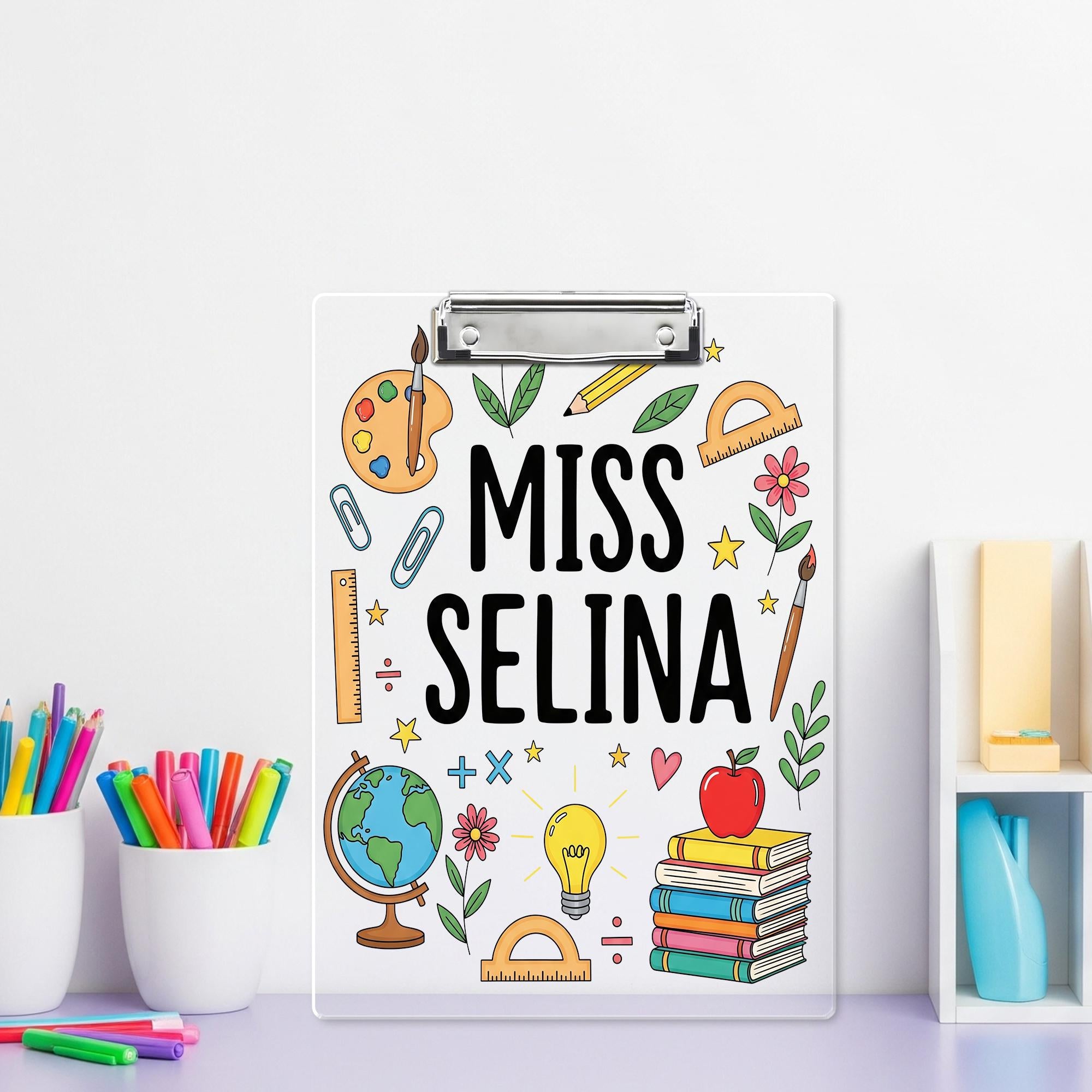 Personalized Teacher Clipboard, Custom Clipboard for Teacher, School Supplies Gift, Cute Classroom Decor for Educators, Back To School Gift