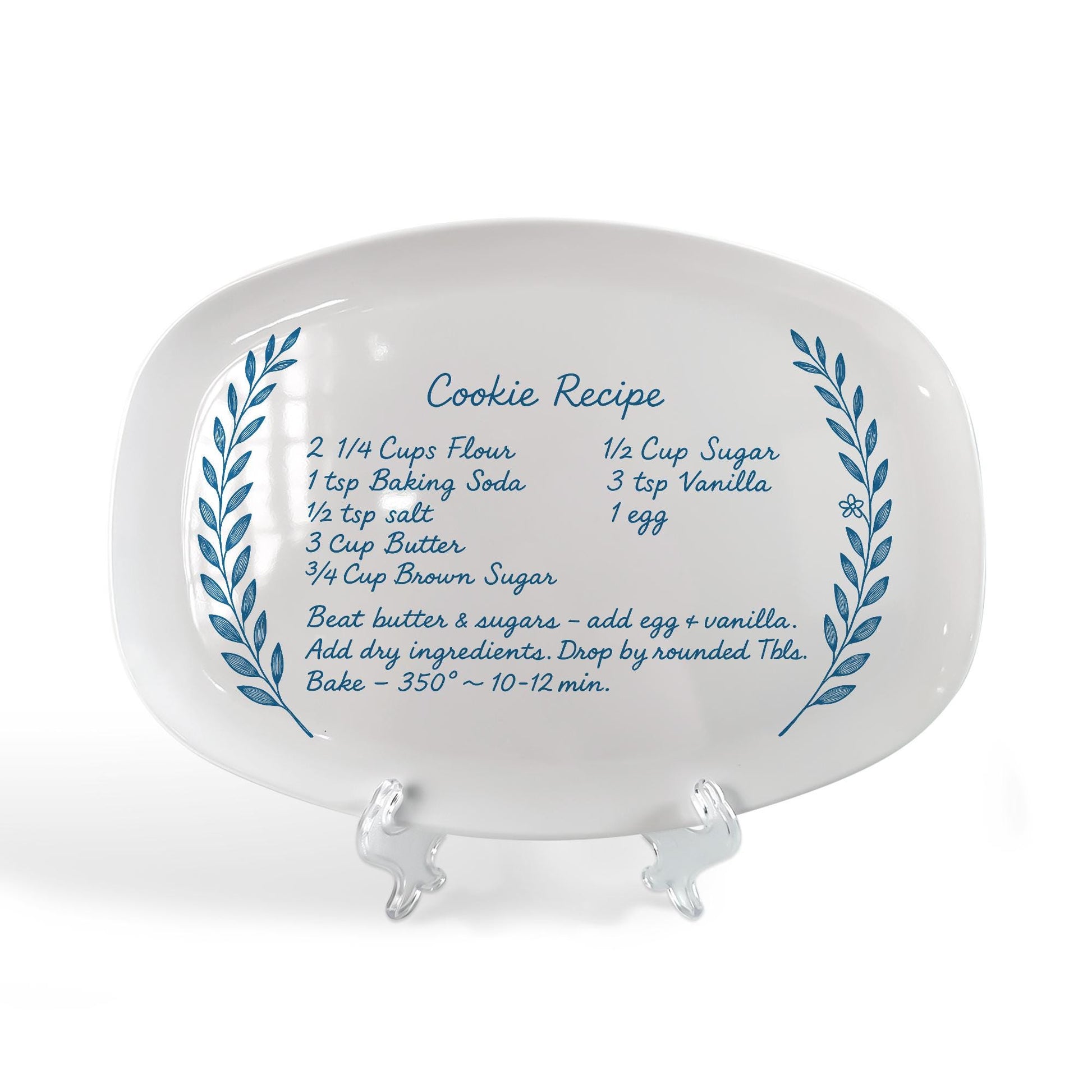 Custom Handwritten Recipe Platter, Personalized Family Heirloom Plate, Memorial Keepsake plate, Custom Baking Gift for Mom or Grandma