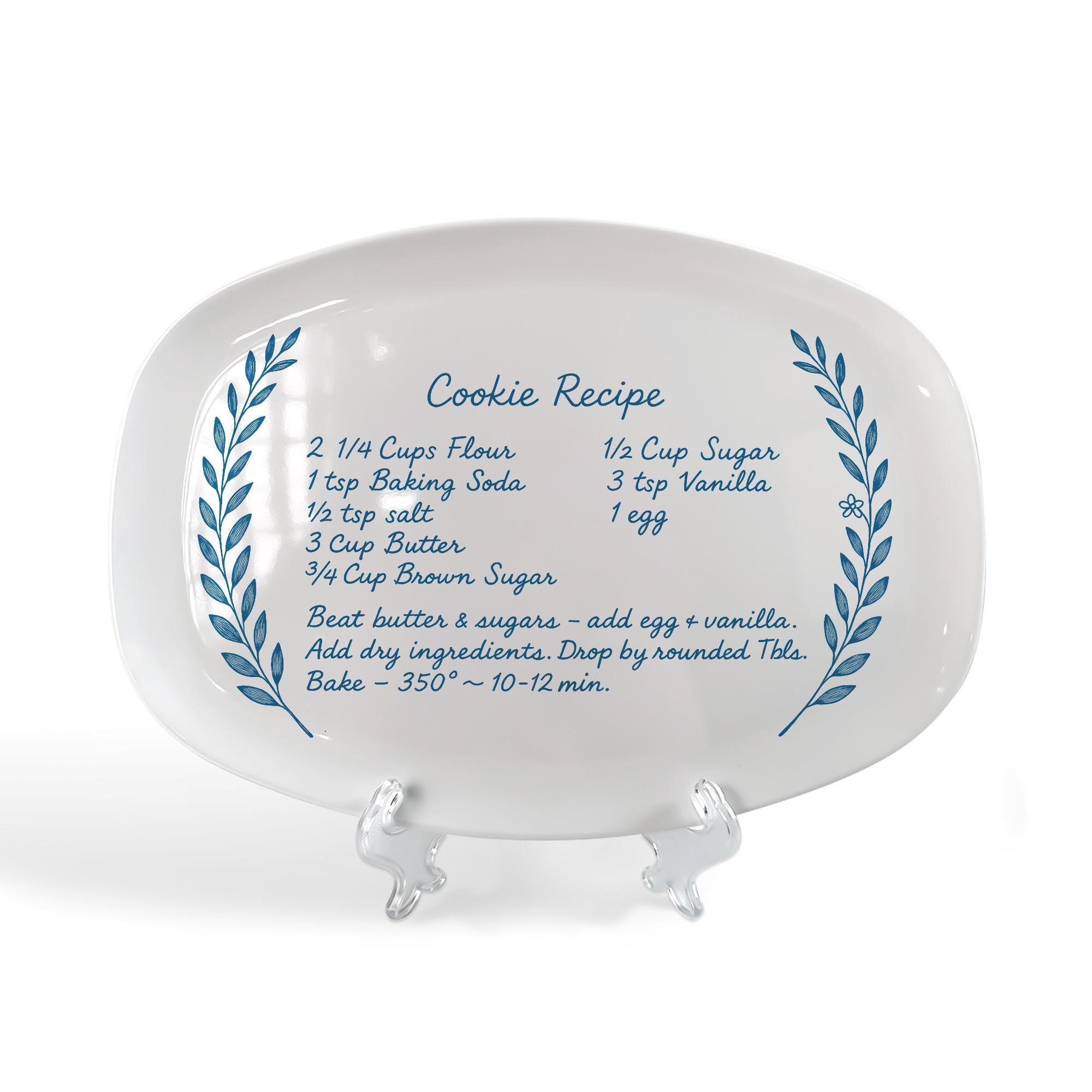 Custom Handwritten Recipe Platter, Personalized Family Heirloom Plate, Memorial Keepsake plate, Custom Baking Gift for Mom or Grandma