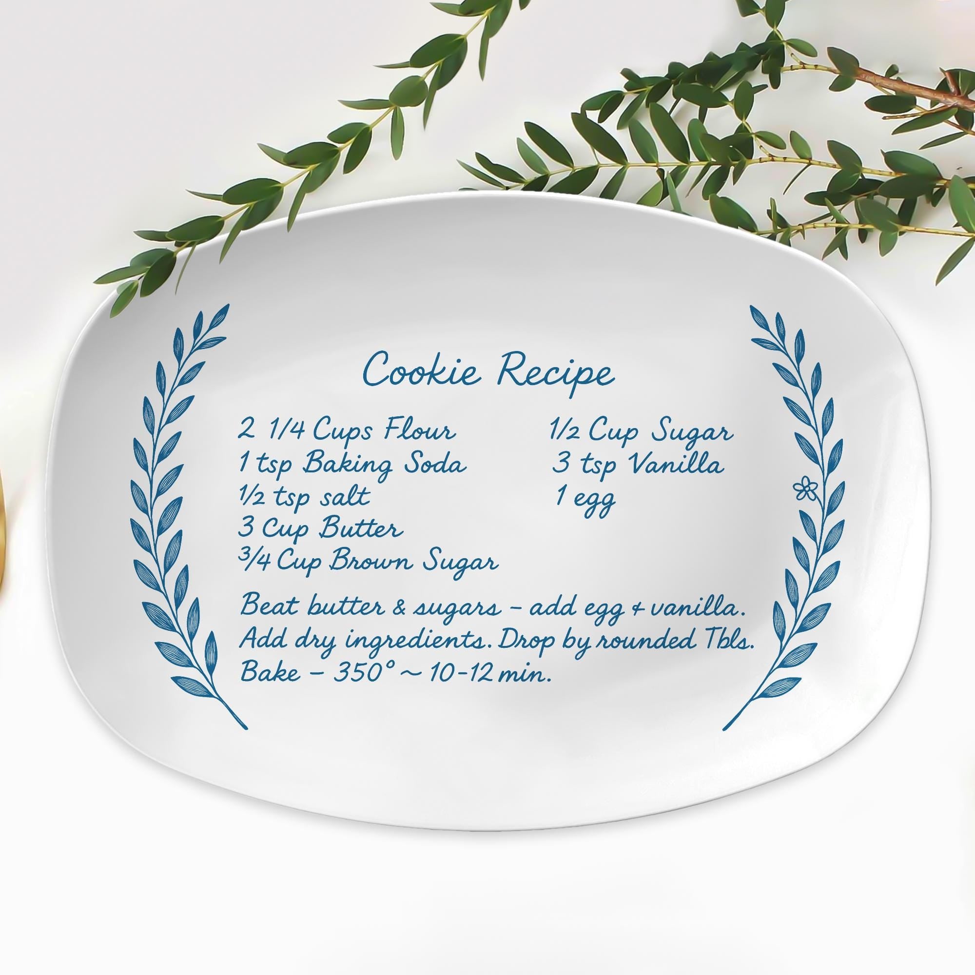 Custom Handwritten Recipe Platter, Personalized Family Heirloom Plate, Memorial Keepsake plate, Custom Baking Gift for Mom or Grandma