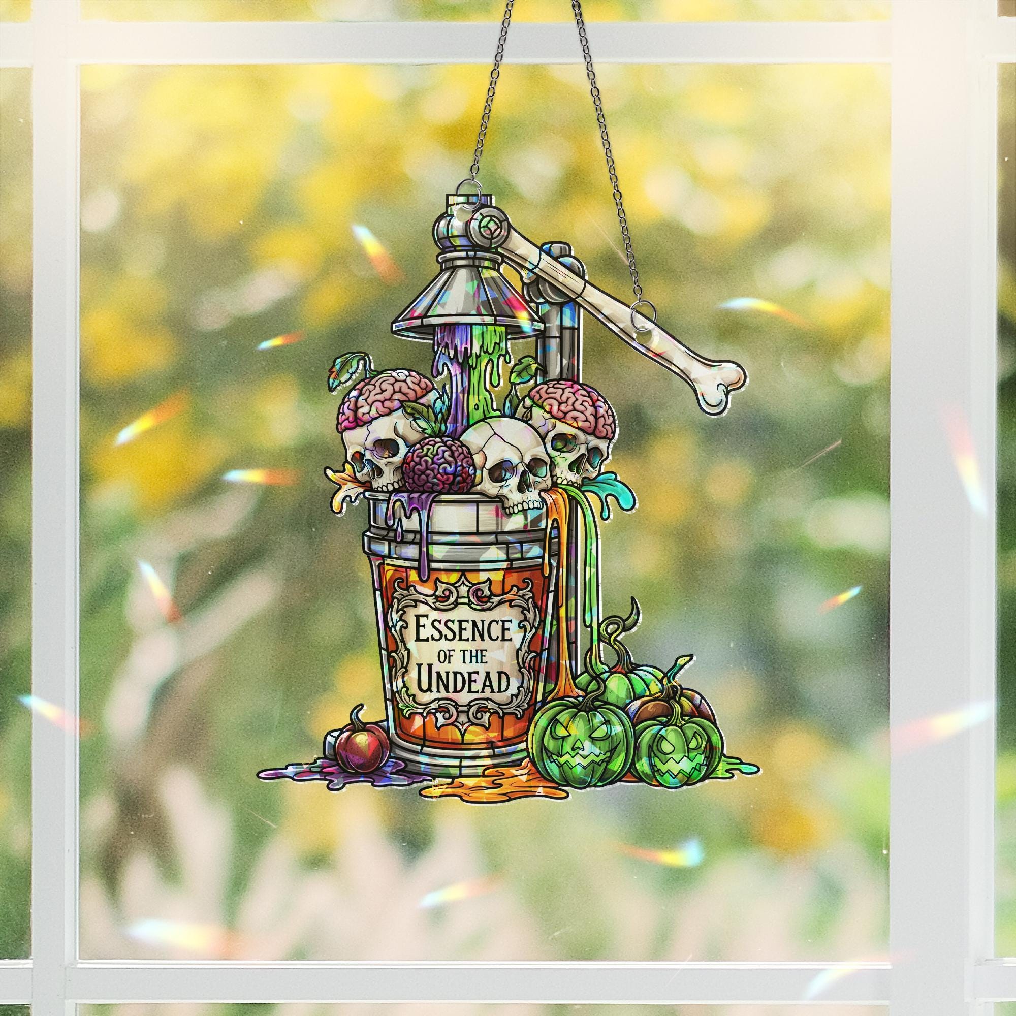 Essence of the Undead Halloween Art - Gothic Zombie Decor - Spooky Skull Print - Creepy Halloween Wall Hanging - Undead Potion Sign