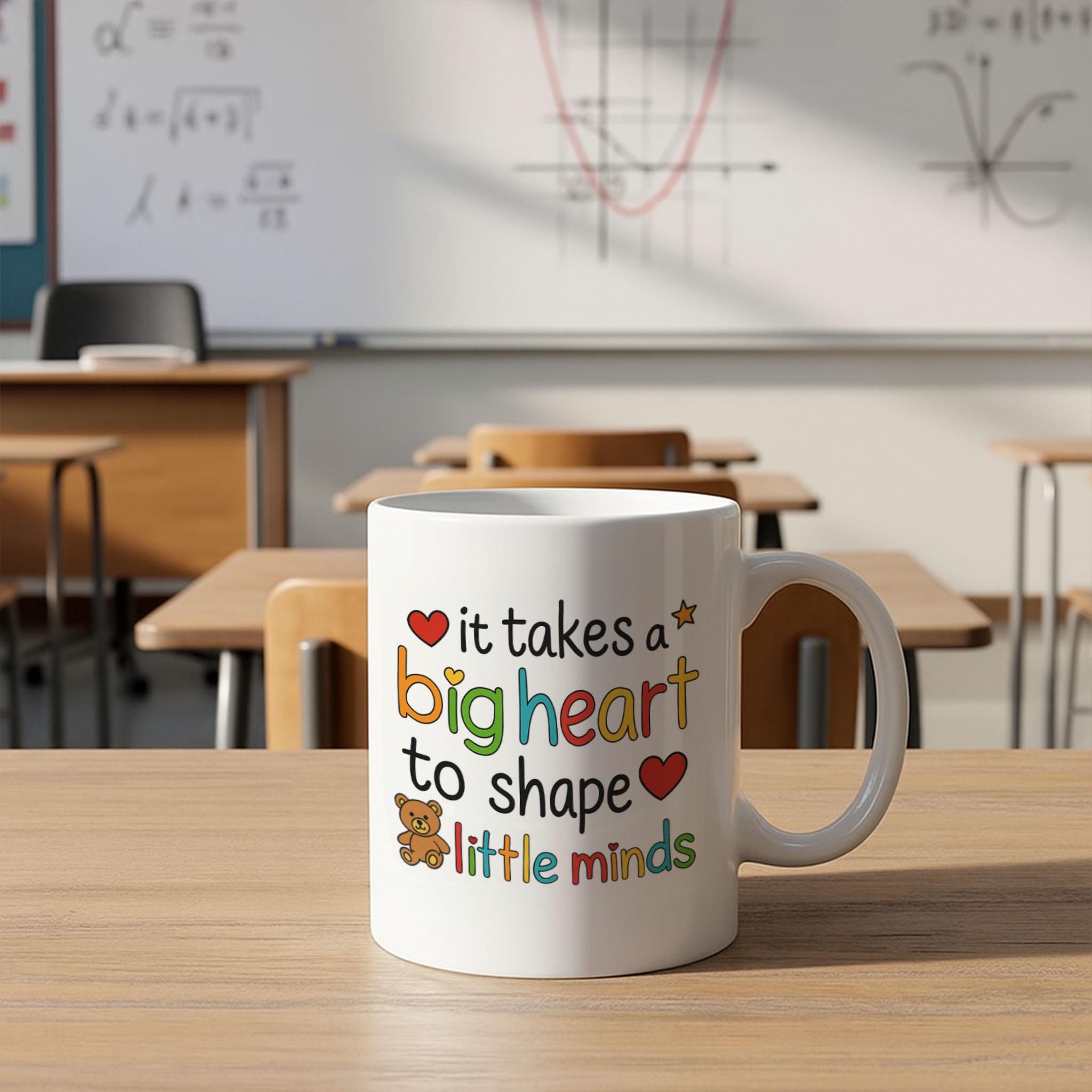 Lovely Tiny Human Tamer Mug, Big Heart Little Minds Mug, Teacher Appreciation Gift Set, Educator Thank You Present