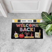 Welcome Back Doormat 2025 2026, School Door Mat for Teachers, Back to School Decor, Classroom Rug, Teacher Gift Mat, Cute Entry Mat