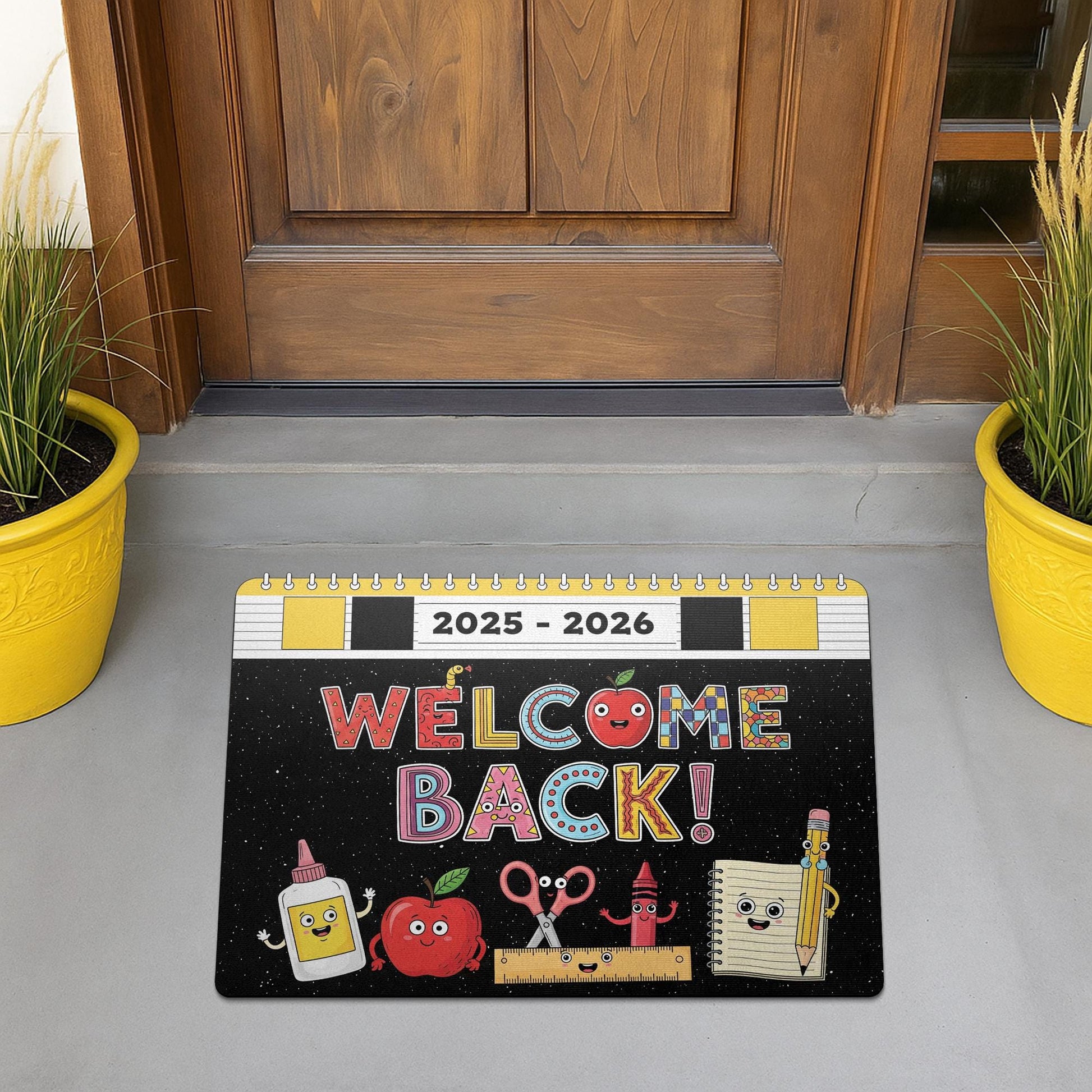 Welcome Back Doormat 2025 2026, School Door Mat for Teachers, Back to School Decor, Classroom Rug, Teacher Gift Mat, Cute Entry Mat