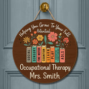Custom OT Door Sign, Occupational Therapist Gift, Therapy Office Decor, Personalized ot Sign, Pediatric OT Wall Plaque, OT Room Sign