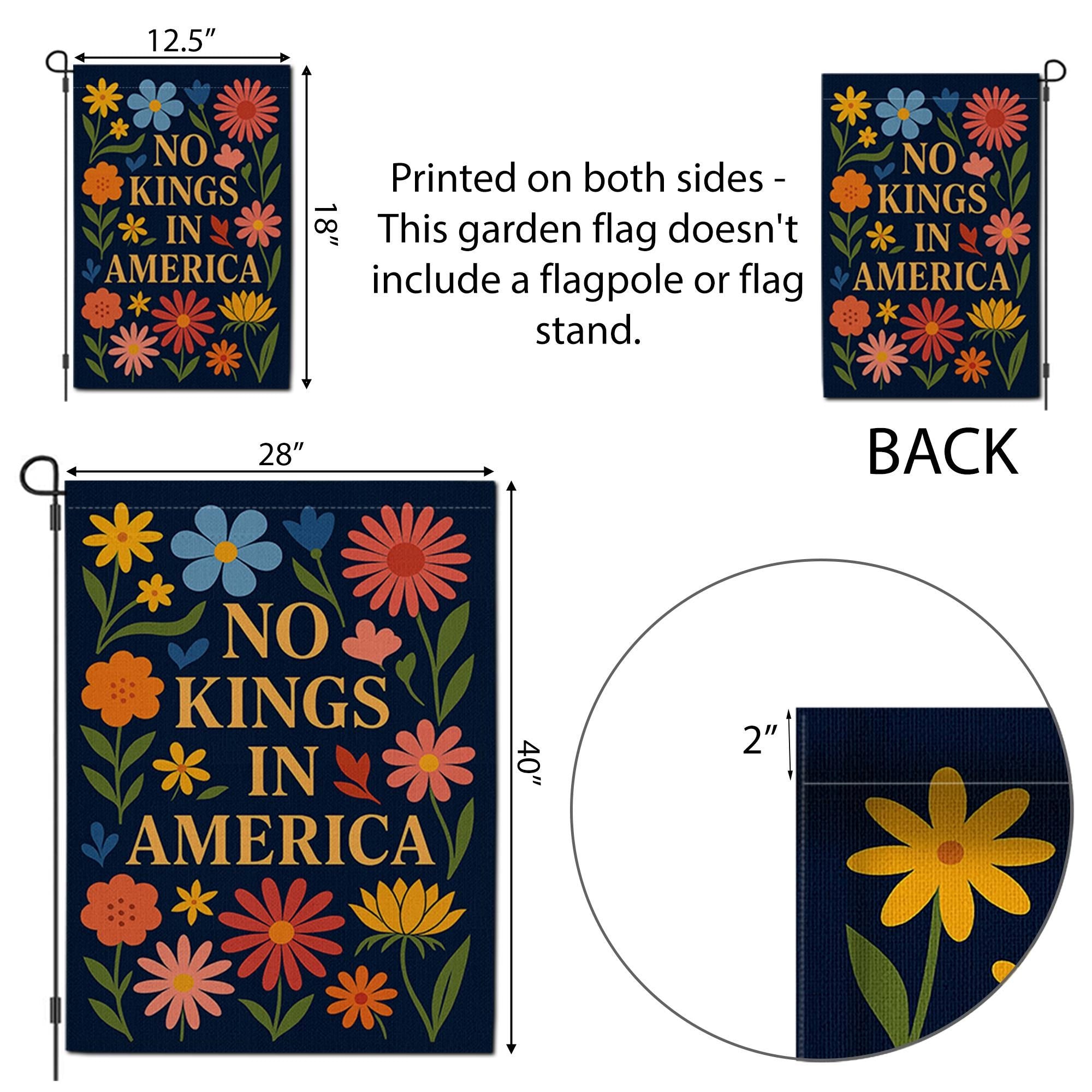 We Have a Constitution Not a King Garden Flag – Patriotic American Flag Yard Sign, Political Statement Outdoor Banner, Freedom Yard Flag