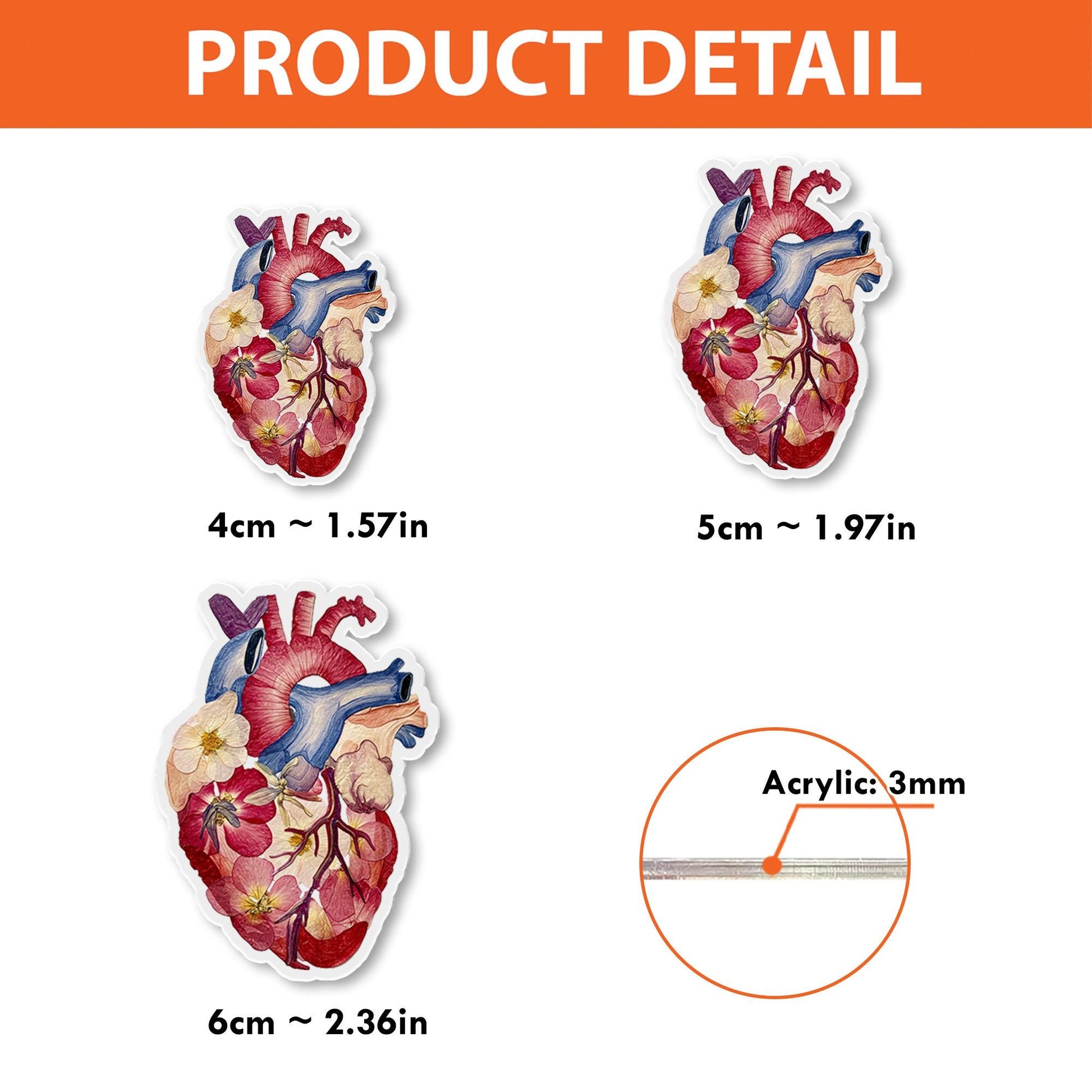 Anatomical Heart Badge Reel, Floral Medical ID Holder, Cardiology Badge Clip, Nurse Gift, Doctor Badge Reel, Heart Doctor Accessory