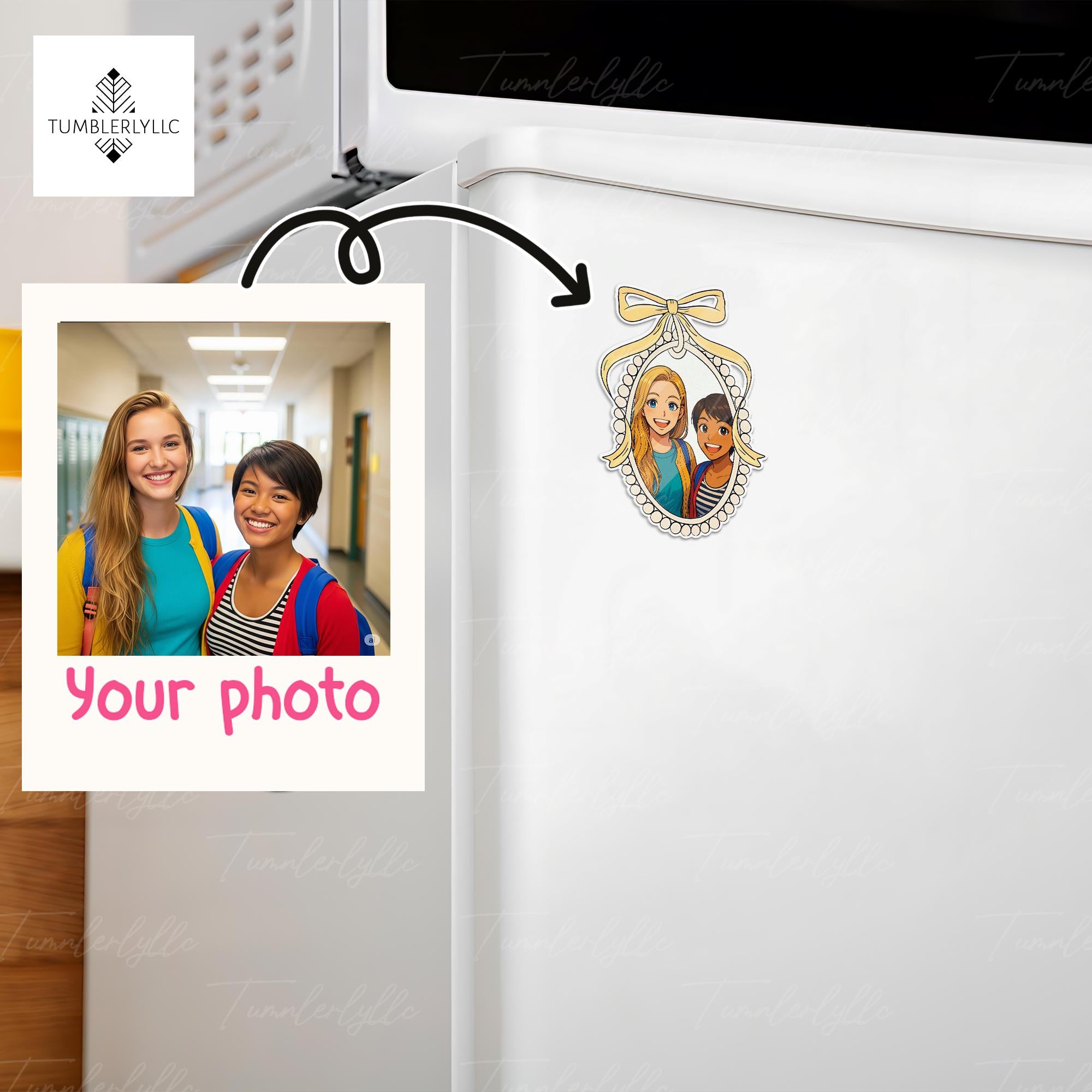 Custom School Locker Magnet with Your Photo, Personalized Back to School Gift, Cute Student Magnet for Teens and Friends, bestie Gift Idea
