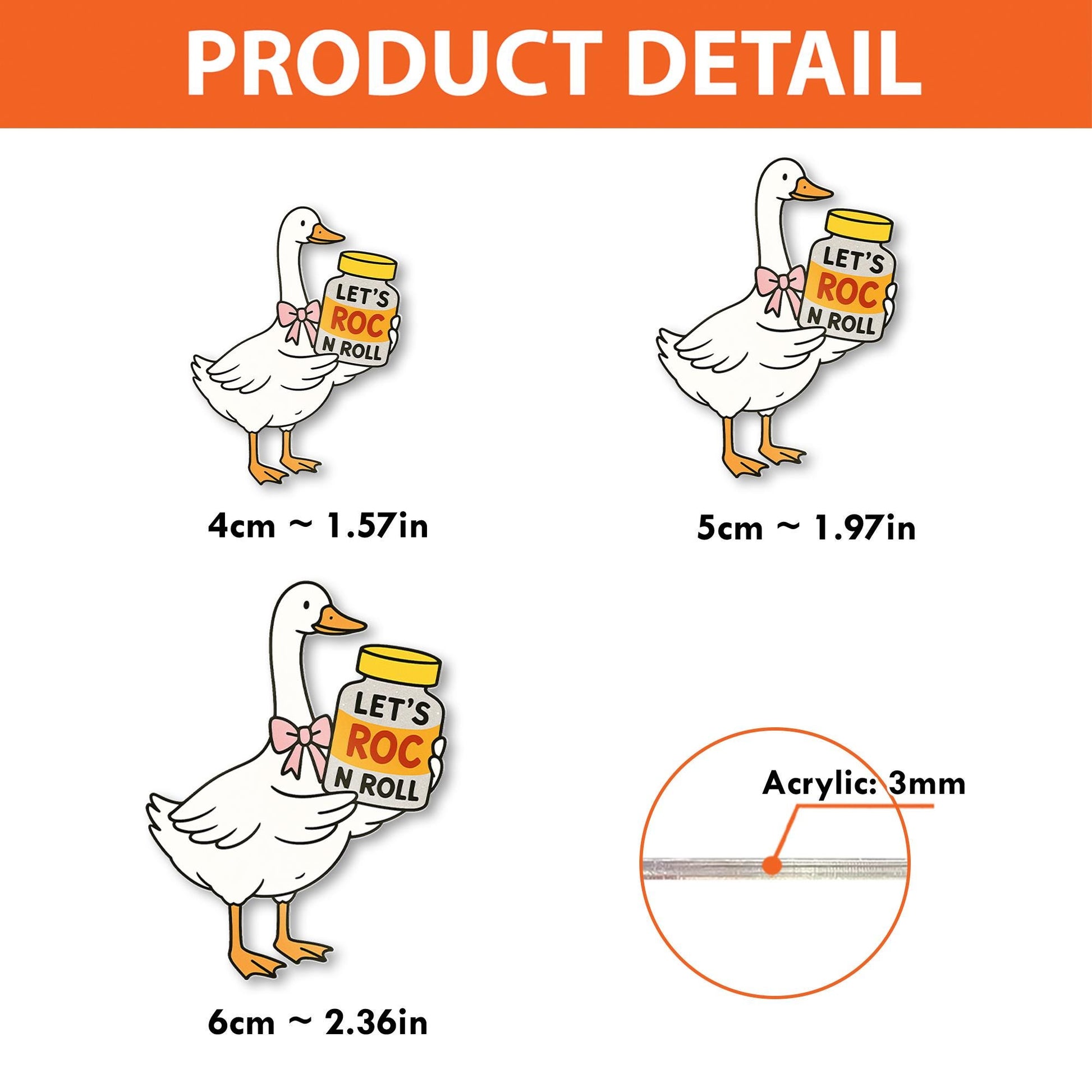 Goose Nurse Badge Reel – Funny ROC n roll RN ID Holder, crna icu Nurse Gift, Silly Goose Medical Badge Clip for Healthcare Workers