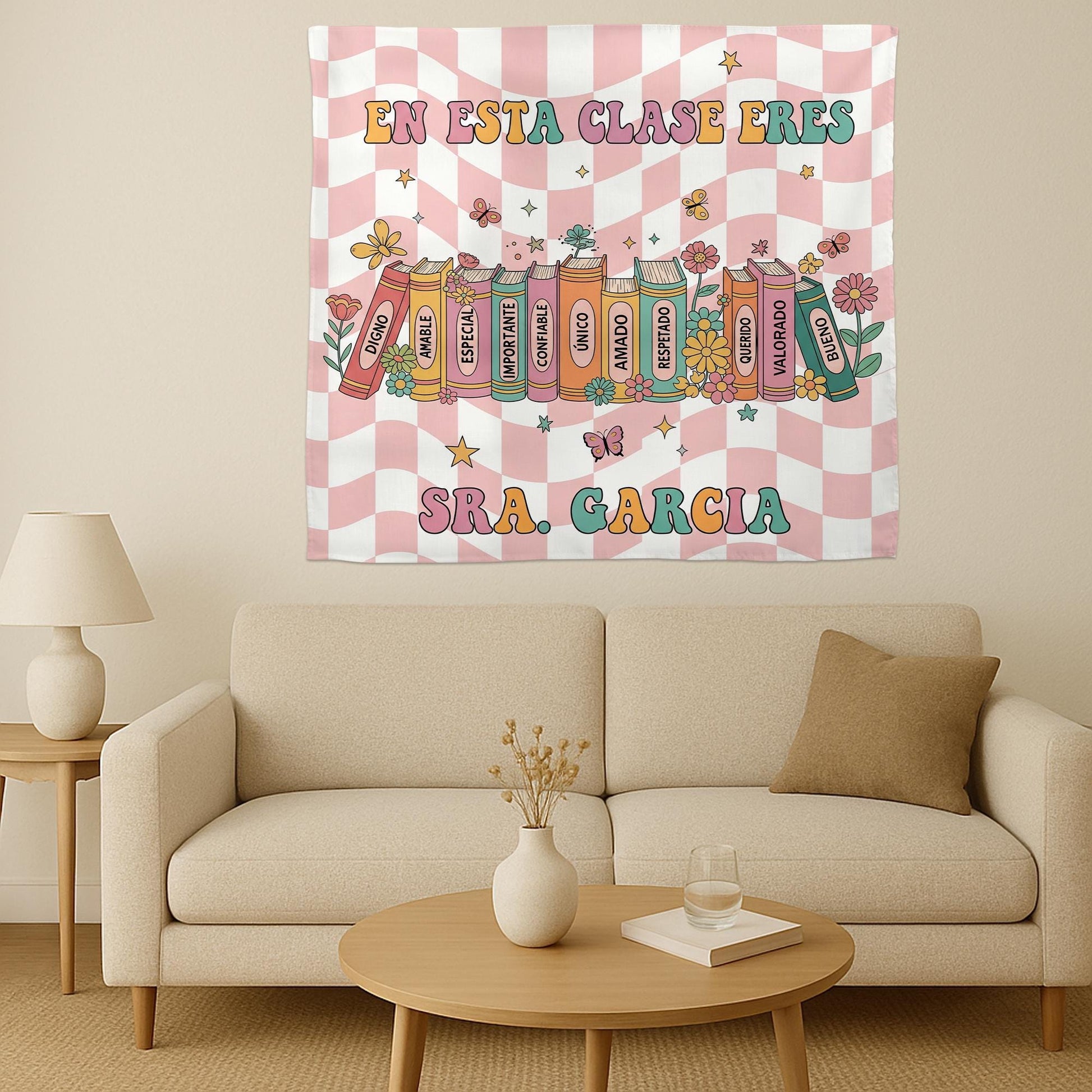 Spanish Classroom Tapestry, En Esta Clase Eres Banner, Personalized Teacher Wall Decor, Teacher Back to School Sign, Classroom Decor