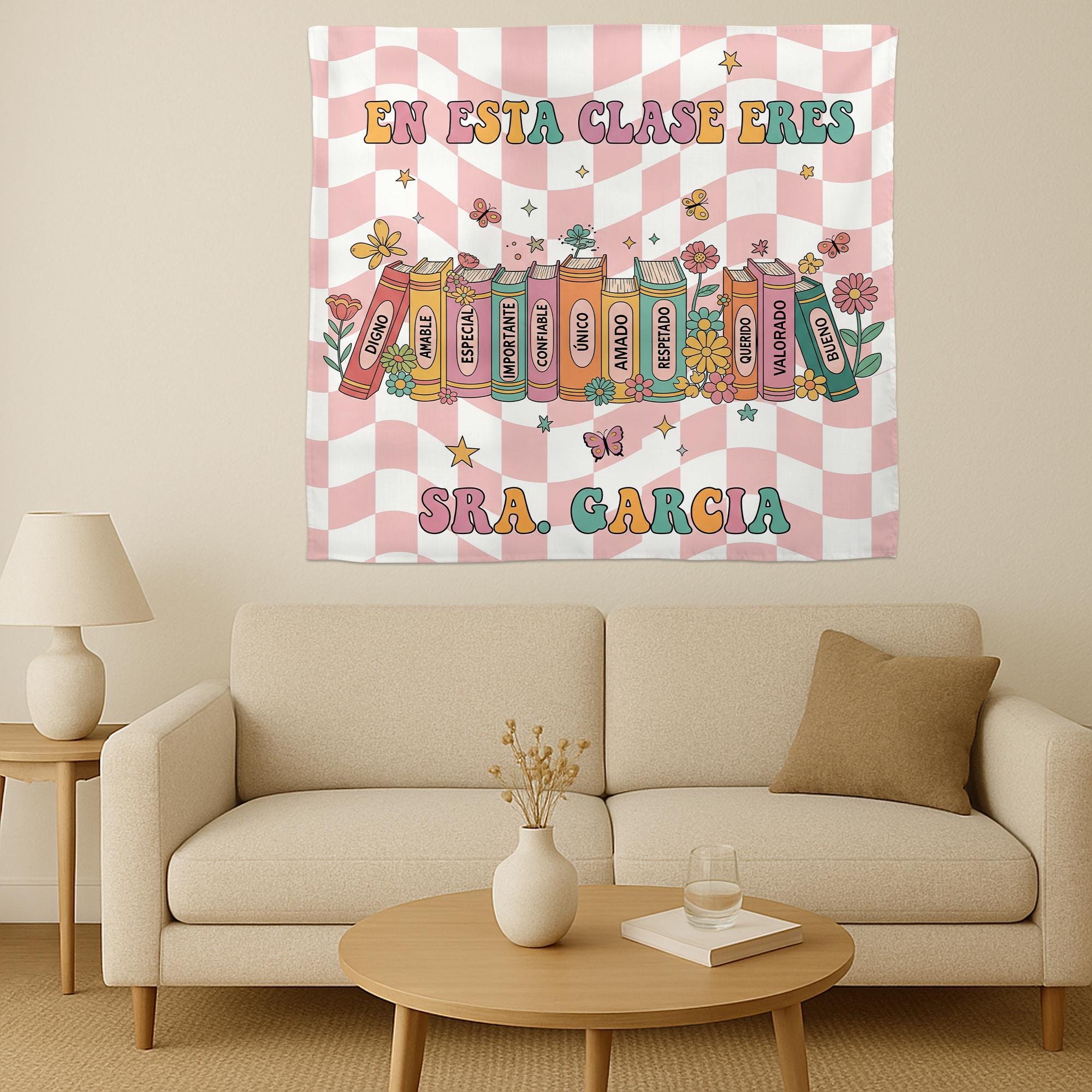 Spanish Classroom Tapestry, En Esta Clase Eres Banner, Personalized Teacher Wall Decor, Teacher Back to School Sign, Classroom Decor