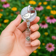Funny Phlebotomist Badge Reel – Silly Goose Nurse ID Holder – Cute Medical Accessory for Lab Tech, RN, or Healthcare Worker