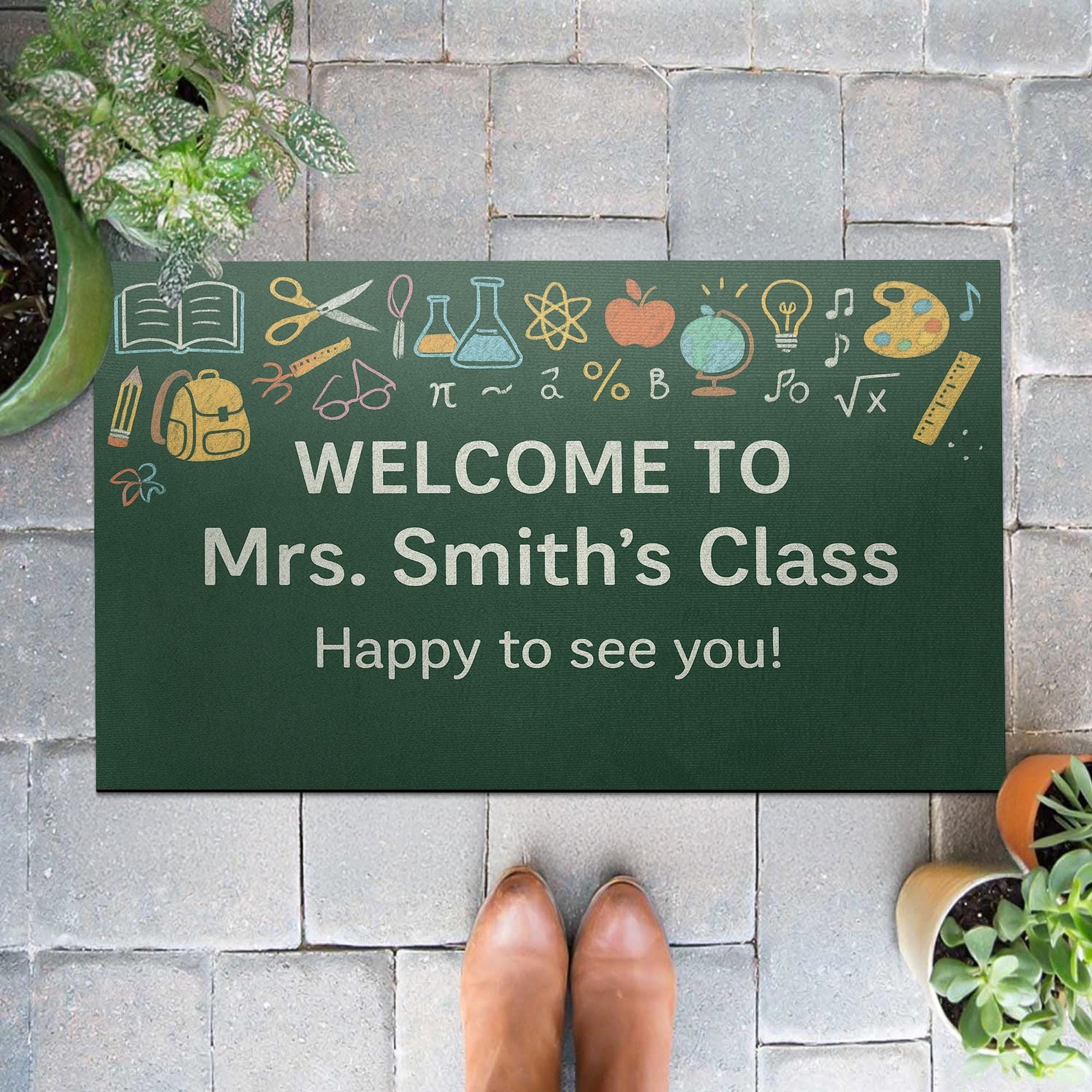 Personalized Classroom Doormat, Welcome Mat for Teachers, Back to School Rug, Teacher Gift, Custom School Entry Decor