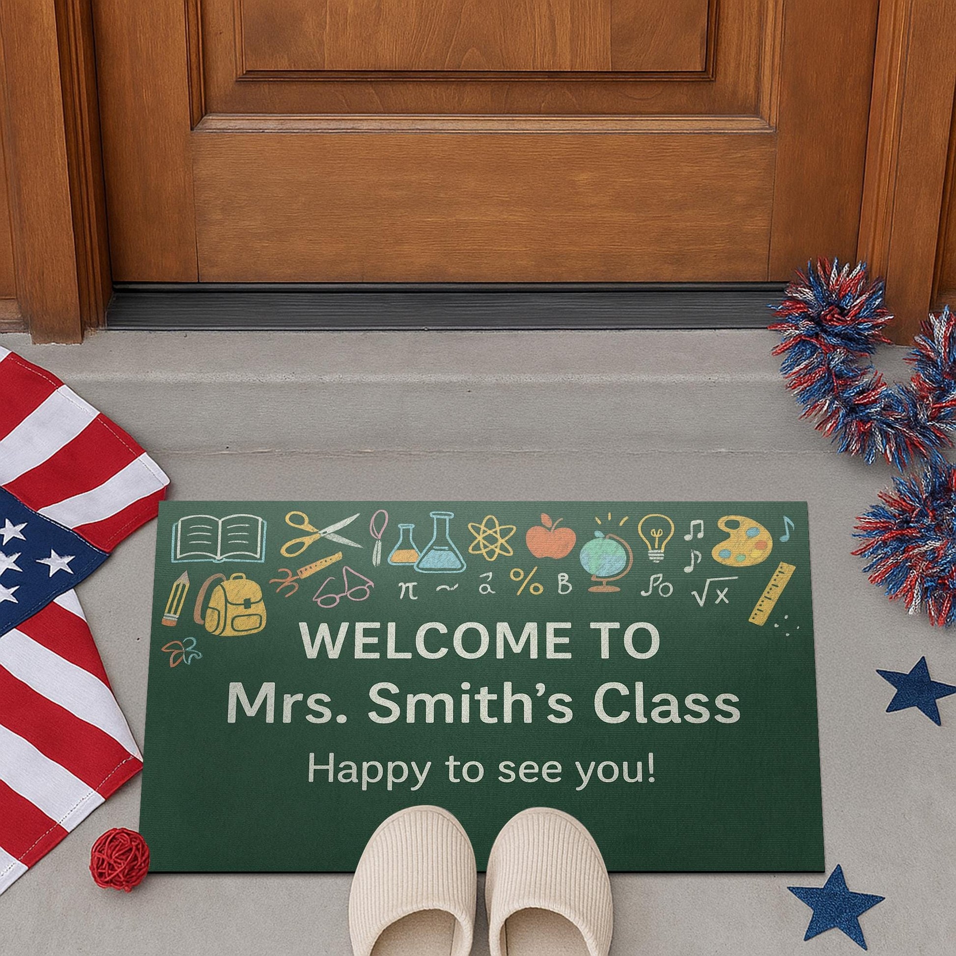 Personalized Classroom Doormat, Welcome Mat for Teachers, Back to School Rug, Teacher Gift, Custom School Entry Decor