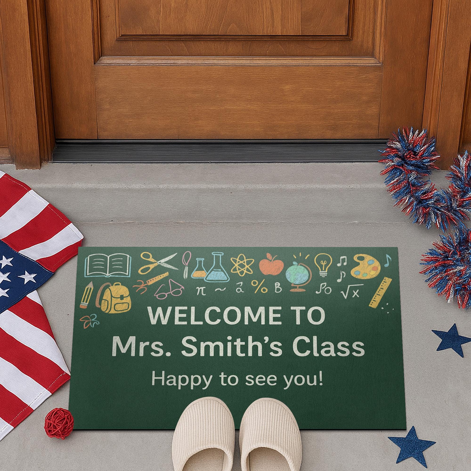 Personalized Classroom Doormat, Welcome Mat for Teachers, Back to School Rug, Teacher Gift, Custom School Entry Decor