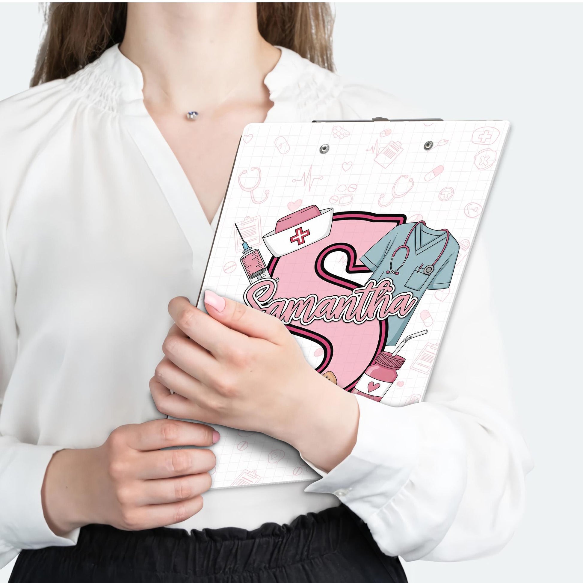Custom Nurse Clipboard, Personalized Medical Clipboard with Name, RN Gift for Nurses, Cute Nurse Stationery, Nursing School Supplies