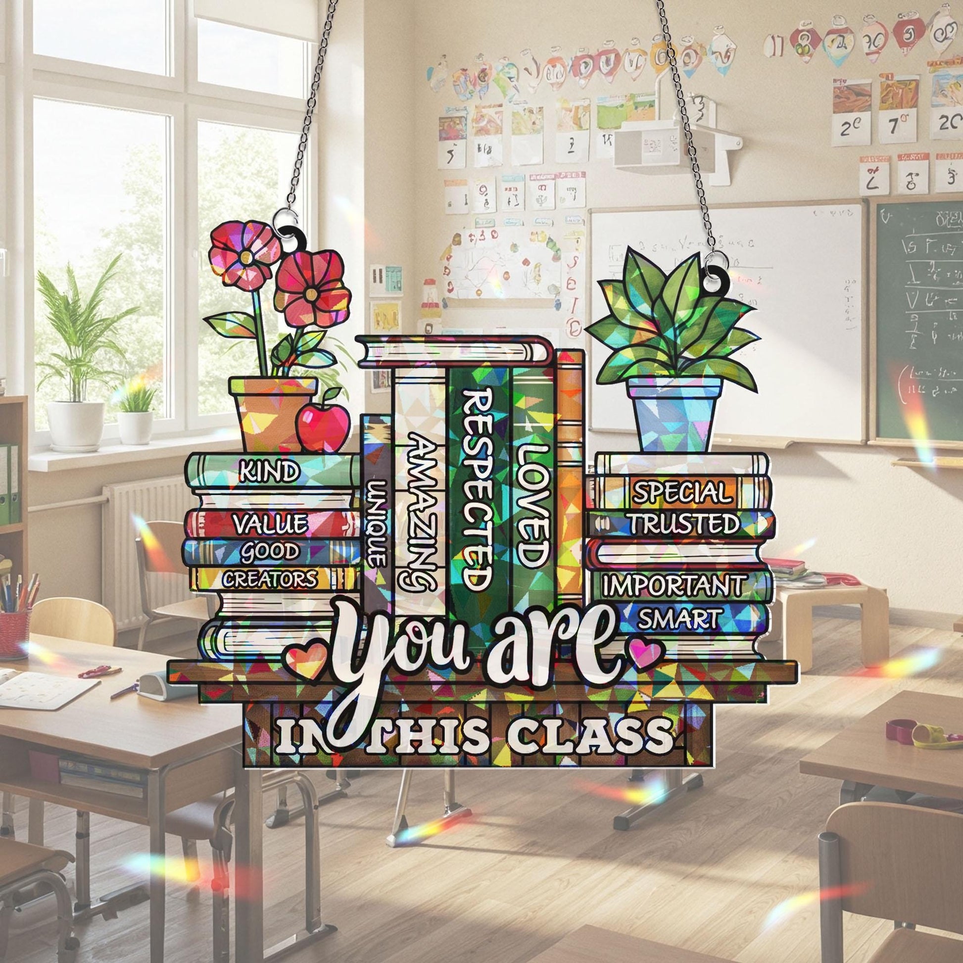 In This Classroom You Are Window Hanging, Classroom Suncatcher Decor, Inspirational Teacher Gift for Students