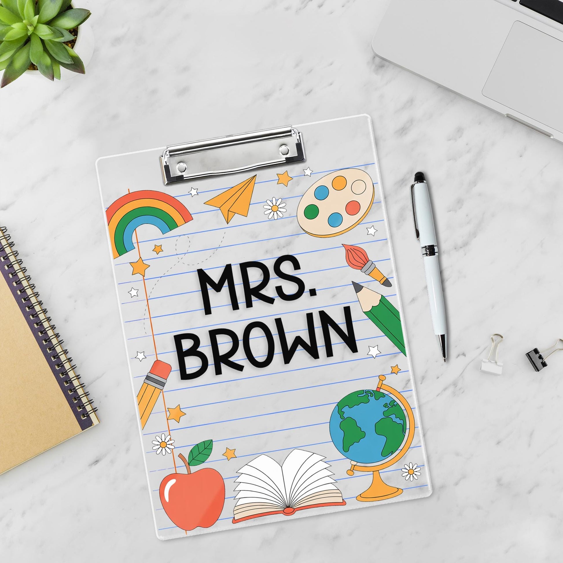Teacher Gifts, Personalized Teacher Clipboard, Custom Acrylic Clipboard With Teacher Name, Teacher Appreciation Gifts, Back to School Gift