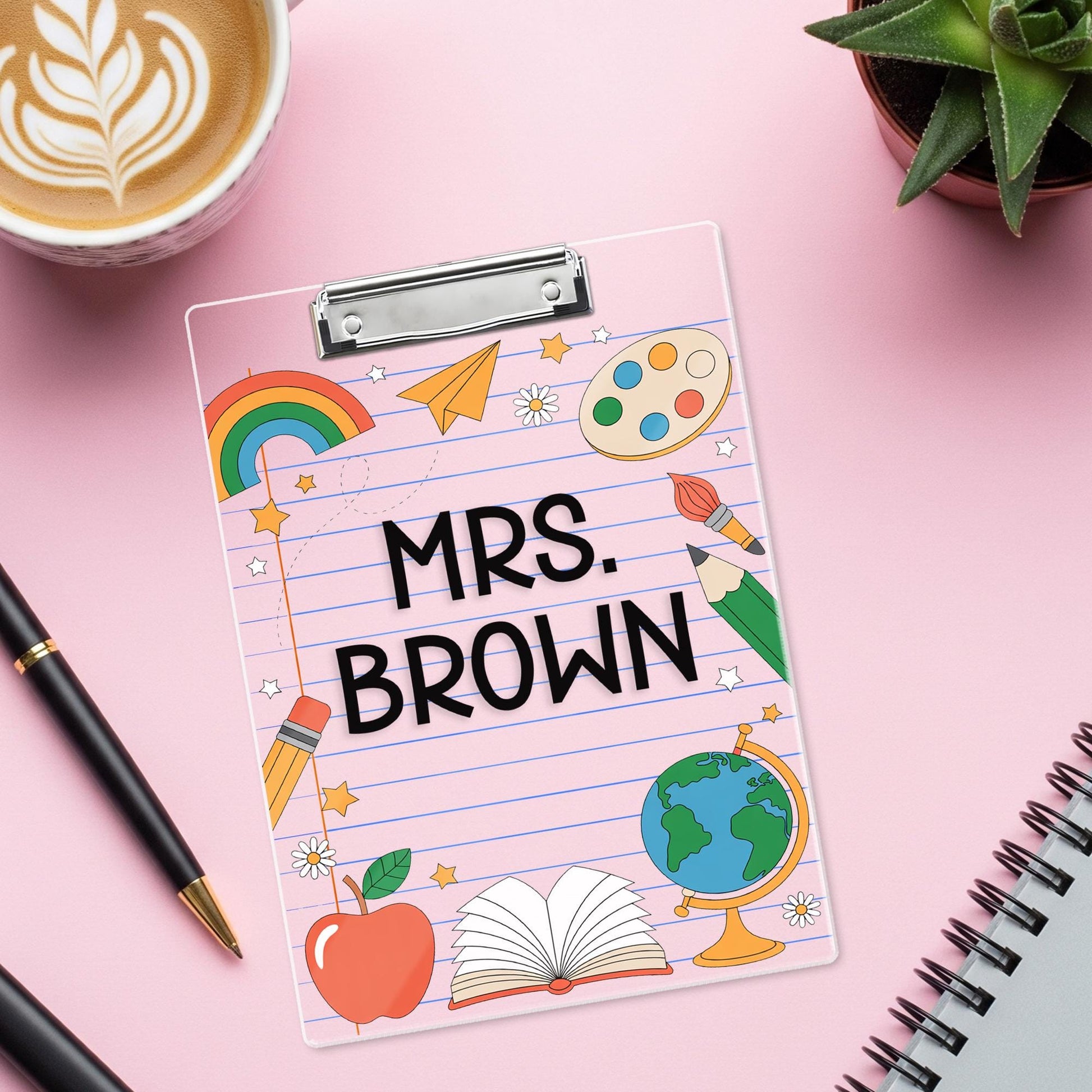 Teacher Gifts, Personalized Teacher Clipboard, Custom Acrylic Clipboard With Teacher Name, Teacher Appreciation Gifts, Back to School Gift