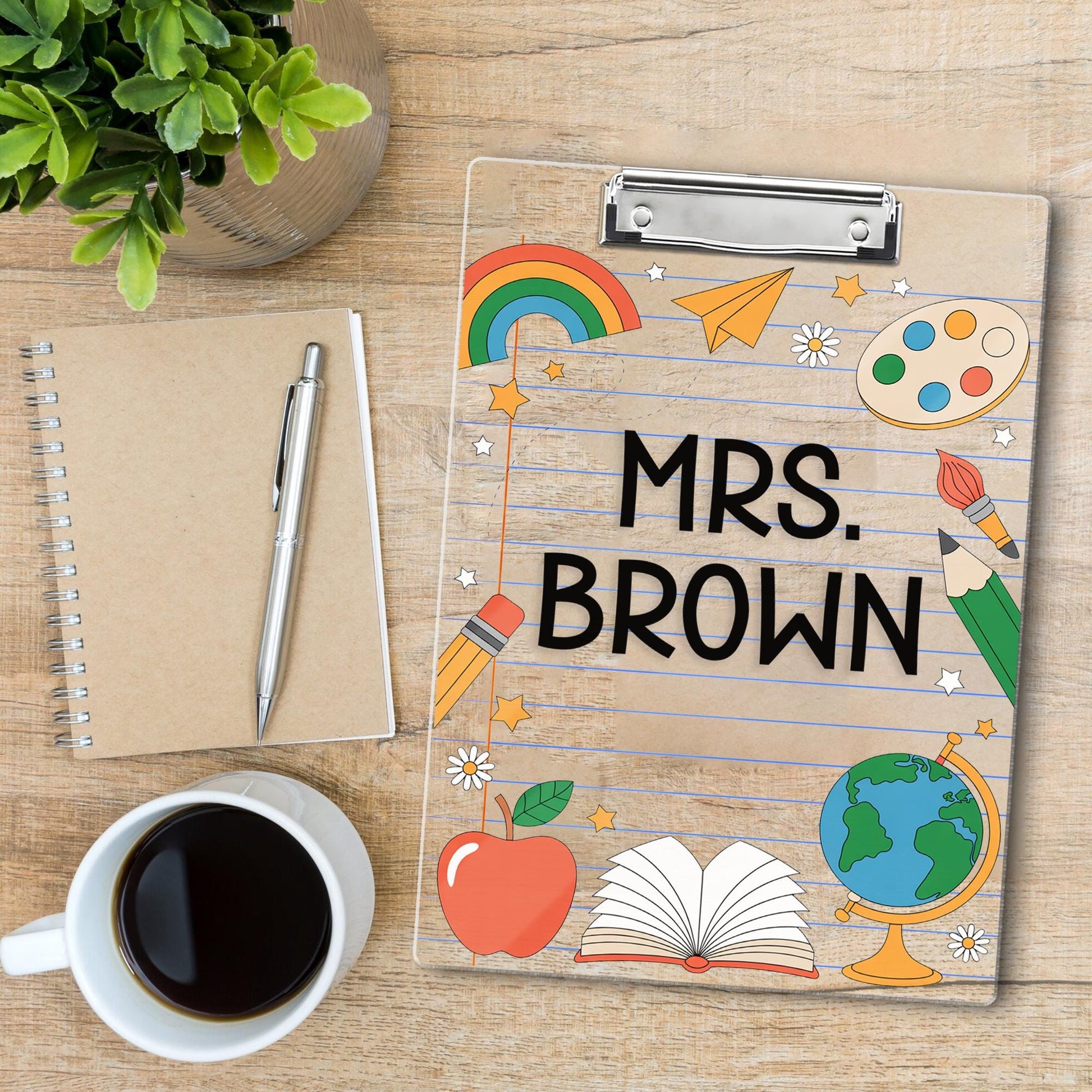 Teacher Gifts, Personalized Teacher Clipboard, Custom Acrylic Clipboard With Teacher Name, Teacher Appreciation Gifts, Back to School Gift