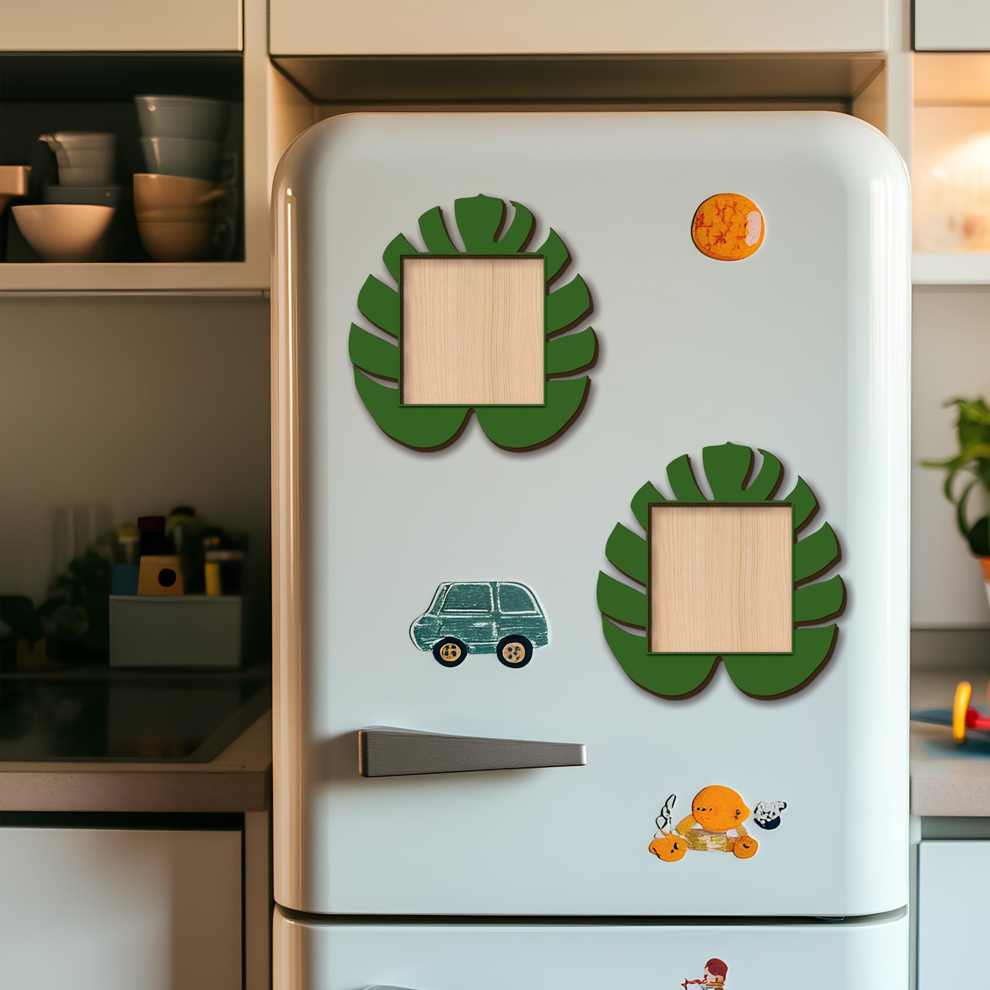 Personalized Tropical Leaf Sticky Note Holder Magnet – Monstera Magnet for Desk, Locker, or Fridge – Boho Organizer for Office or Classroom