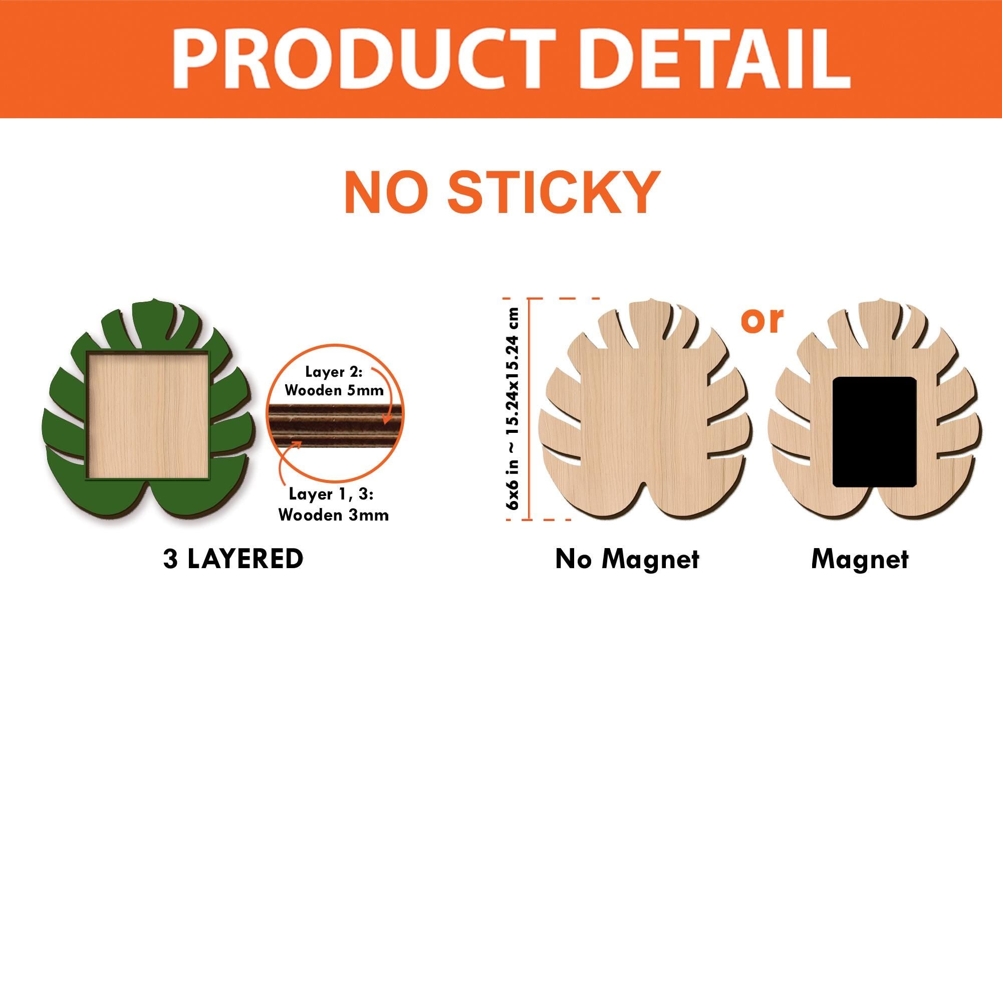 Personalized Tropical Leaf Sticky Note Holder Magnet – Monstera Magnet for Desk, Locker, or Fridge – Boho Organizer for Office or Classroom