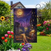 Halloween Lonely Dance Flag, Spooky Carnival Decor, Clown Skeleton Garden Flag, Haunted Park Yard Art, Unique Outdoor Banner, Gothic Gift