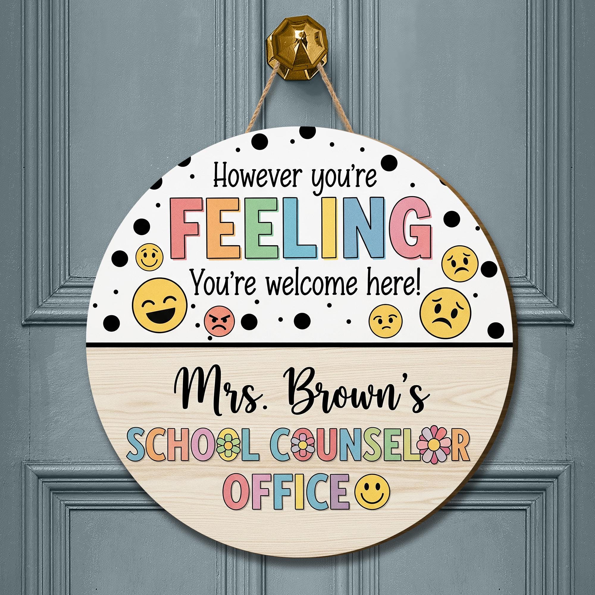 School Counselor Name Sign, Back To School Gifts, Personalized Counselor Sign, Gift For School Counselor, Psychologist Office Sign