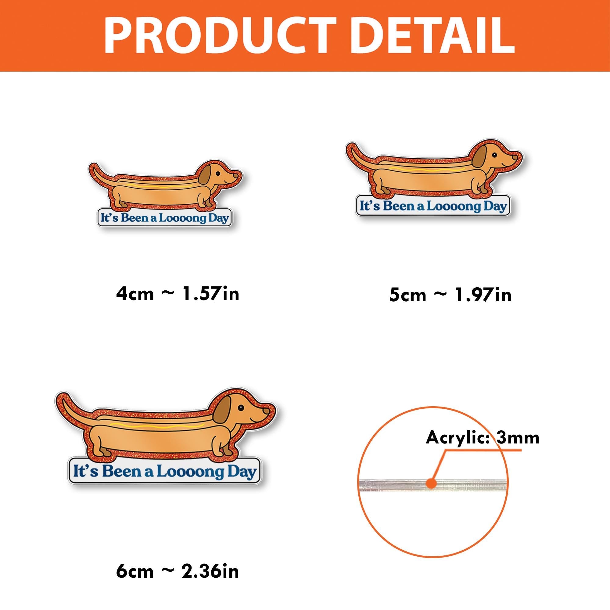 Funny Dachshund Badge Reel, It's Been a Loooong Day ID Holder, Cute Dog Nurse Badge, Wiener Dog Retractable Clip, Vet Tech Gift