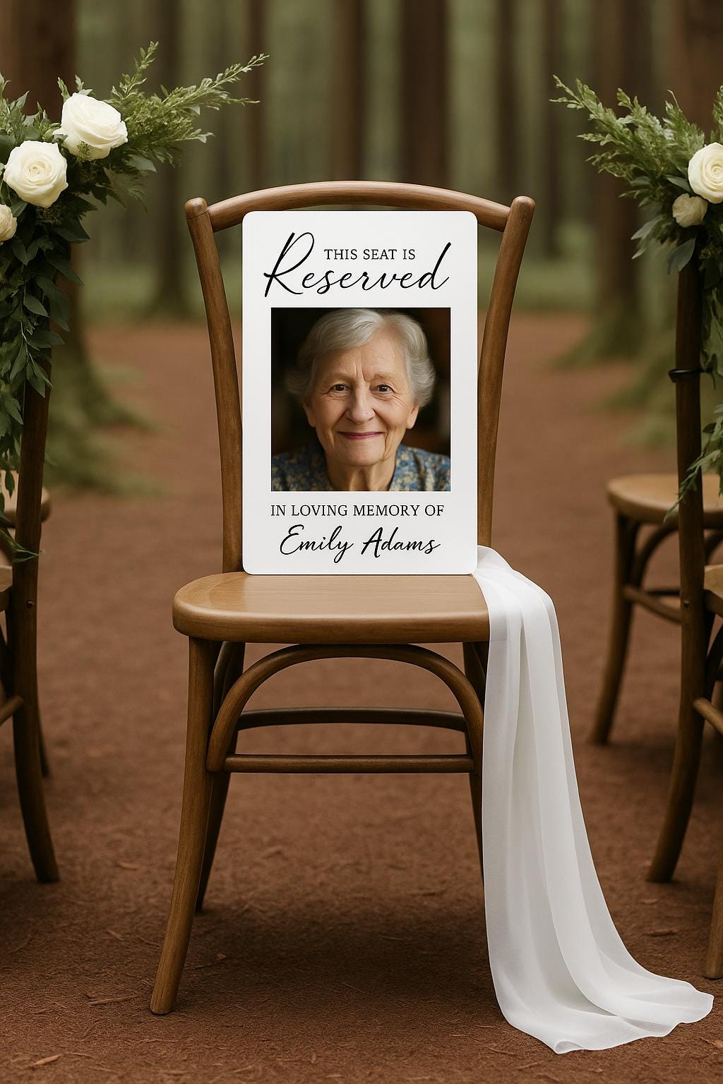 Reserved Memorial Sign for Wedding – Personalized In Loving Memory Plaque – Acrylic Sympathy Sign – Remembrance Wedding Décor Memorial Sign