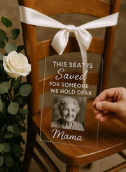 Reserved Memorial Sign for Wedding – Personalized In Loving Memory Plaque – Acrylic Sympathy Sign – Remembrance Wedding Décor Memorial Sign