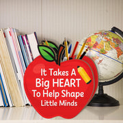 Teacher Pencil Holder Gift, Apple Desk Organizer with Quote, Classroom Decor, Back to School Teacher Appreciation Gift