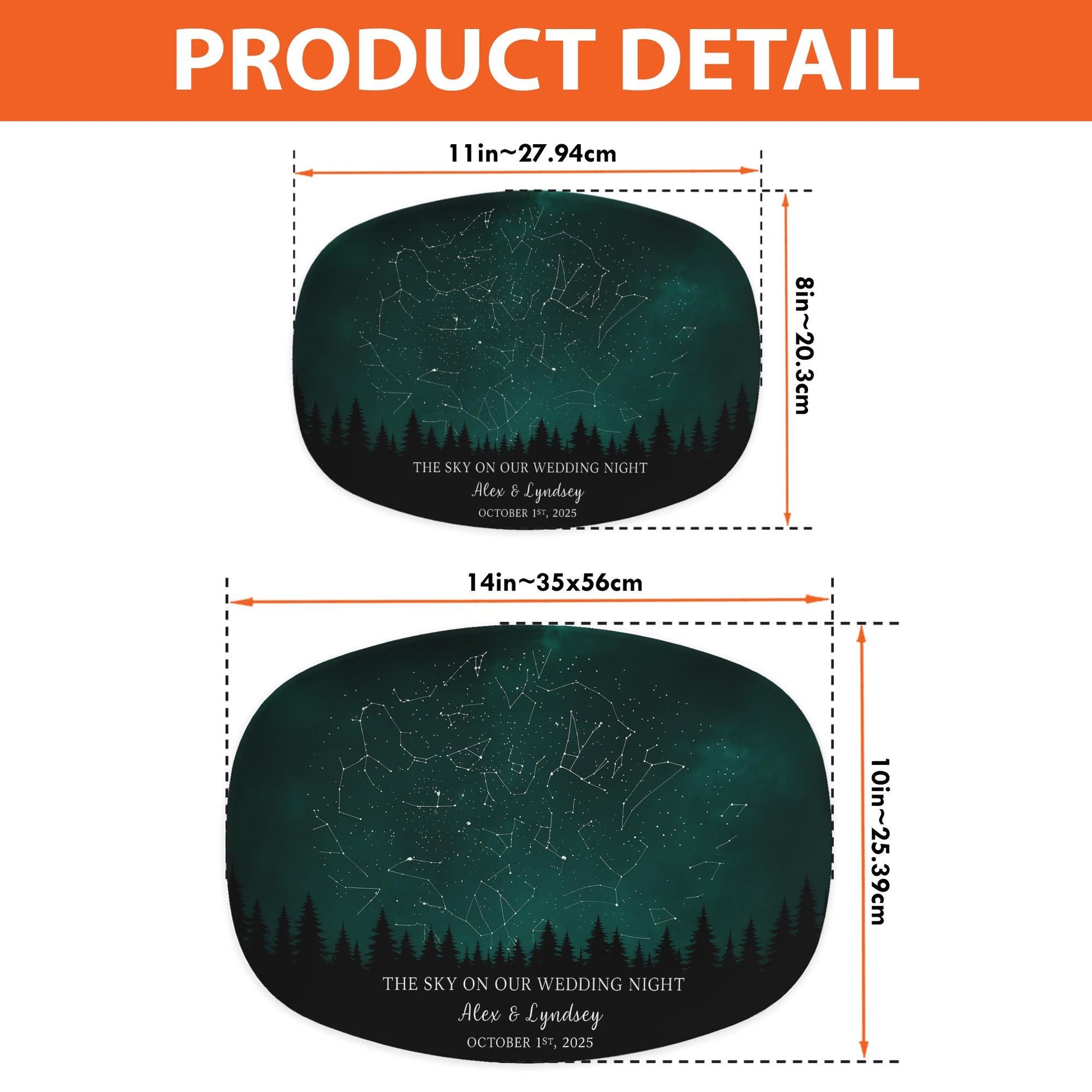 Custom Star Map Wedding Platter, Personalized Night Sky Anniversary Gift, Celestial Couple Keepsake Plate, Romantic Wedding Date DECOR ONLY