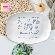 Custom Wedding Platter, Personalized Just Married Plate with Names & Date, Engagement Gift, Bridal Shower Keepsake, Newlywed DECOR ONLY