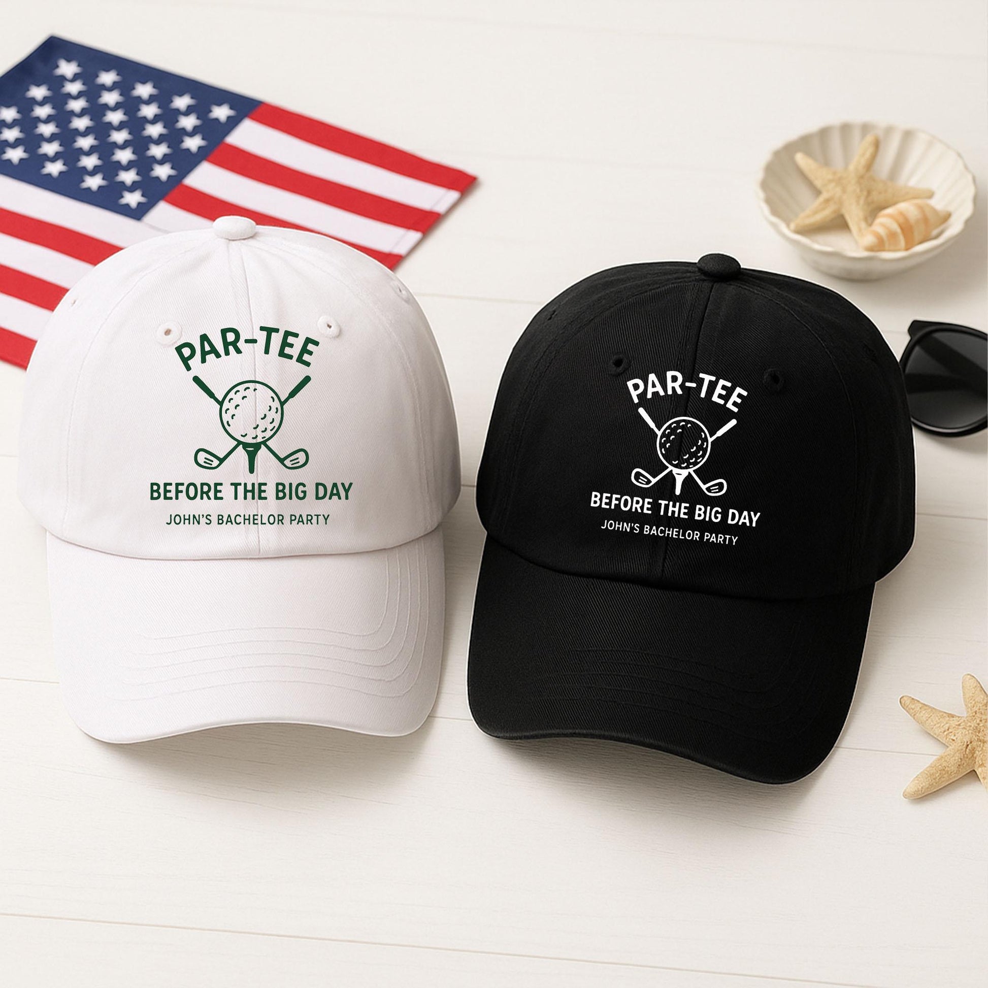 Par-Tee Bachelor Party Hat, Golf Themed Groom Cap, Custom Wedding Weekend Hat, Groomsmen Gift, Funny Golf Party Favor Hat