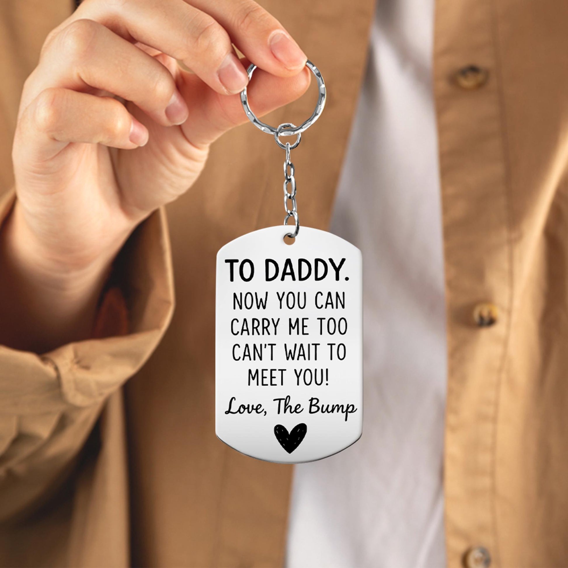 Custom Ultrasound Photo Keychain, To Daddy From Bump, Dad To Be Gift, Pregnancy Announcement Keepsake, First Time Dad Gift