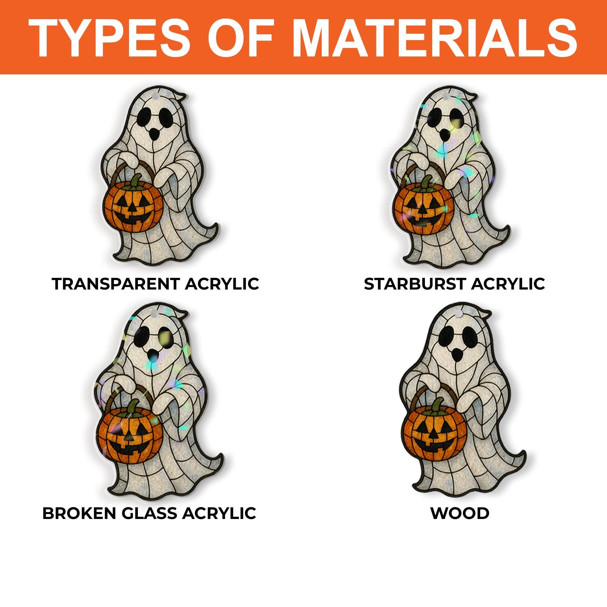 Cute Ghost Halloween Earrings, Trick or Treat Pumpkin Dangle Jewelry, Spooky Fall Accessory, Fun Acrylic Earrings for Her