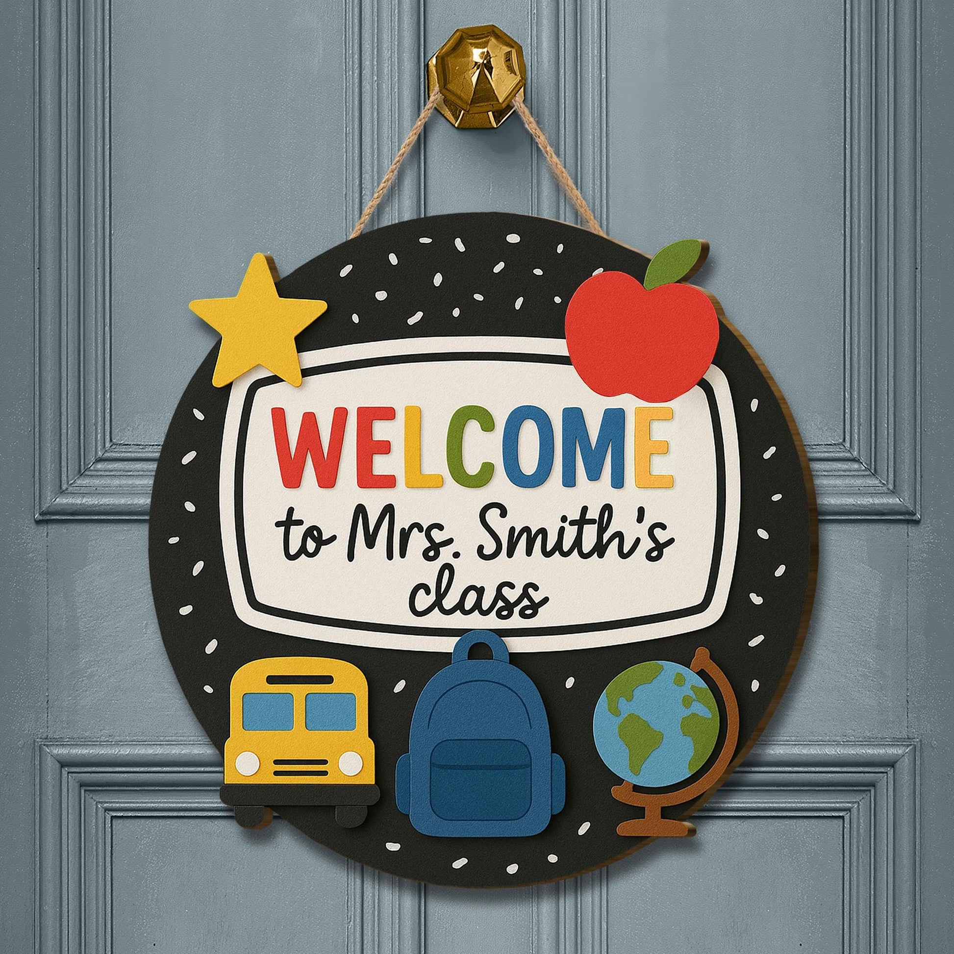 Teacher Door Hanger, Welcome Sign for Classroom, Back to School Decor, Custom Teacher Gift, Preschool Door Sign, Classroom Decor