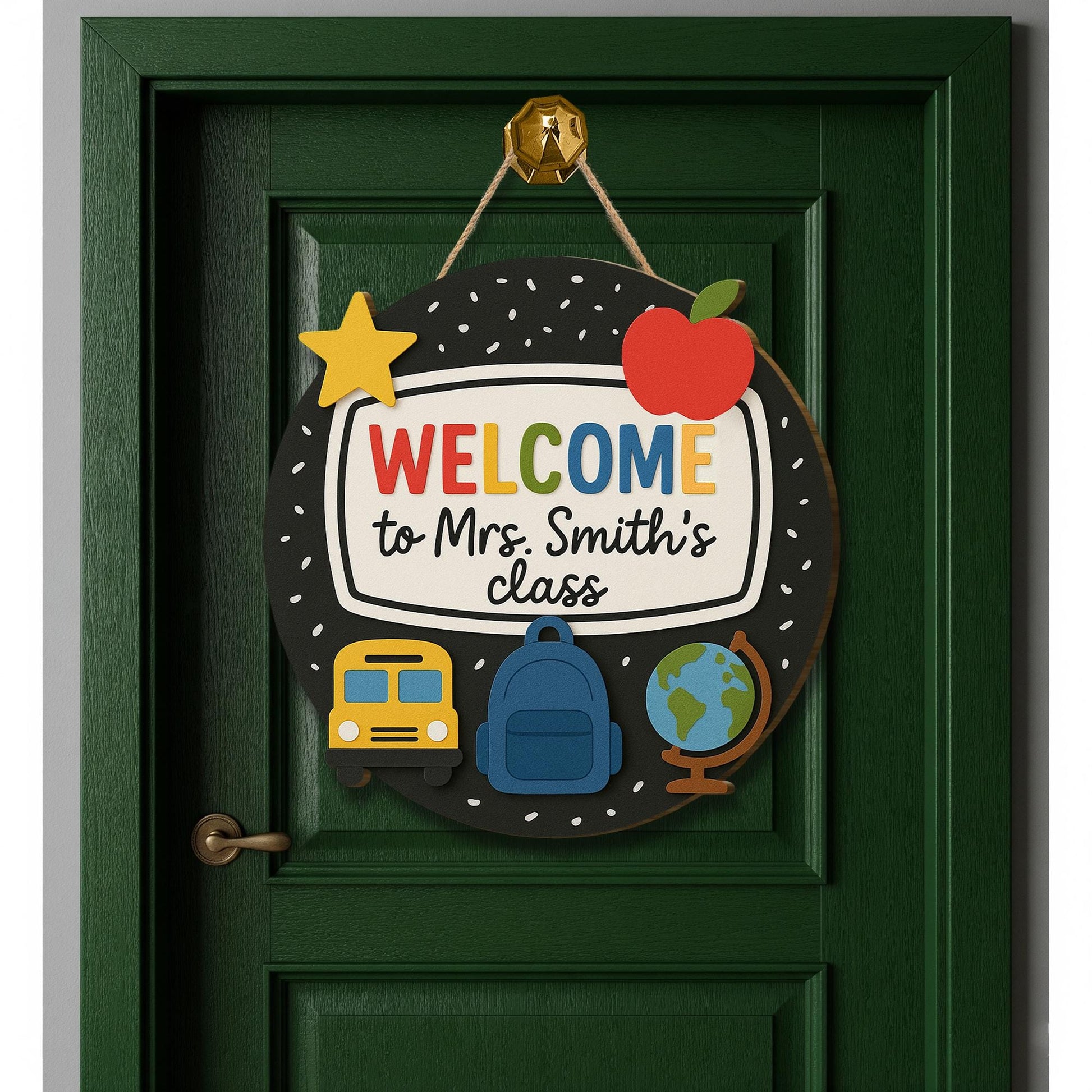 Teacher Door Hanger, Welcome Sign for Classroom, Back to School Decor, Custom Teacher Gift, Preschool Door Sign, Classroom Decor