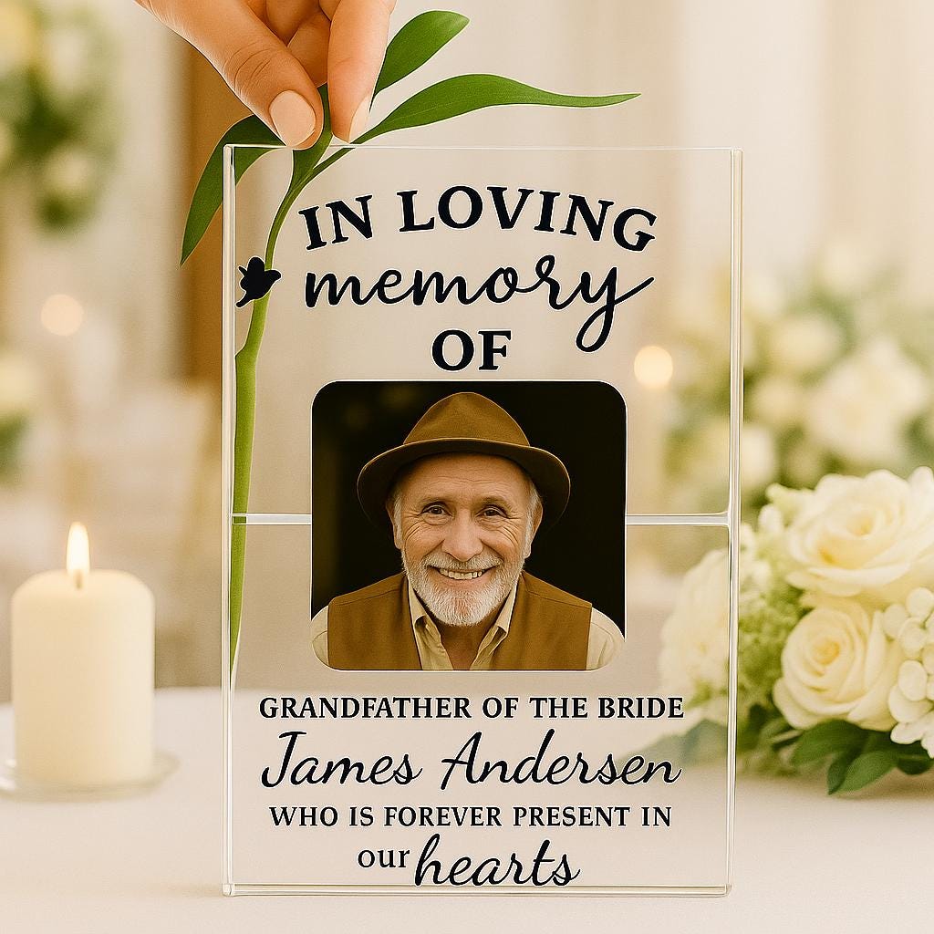 Custom Wedding Memorial Book Vase, Personalized In Loving Memory Photo Vase, Memorial Decor for Ceremony, Tribute to Loved One