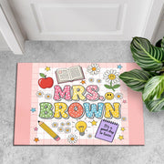 Cute It's A Good Day To Learn Teacher Doormat, Personalized Classroom Rug, Back to School Decor, Custom Welcome Mat for Teachers