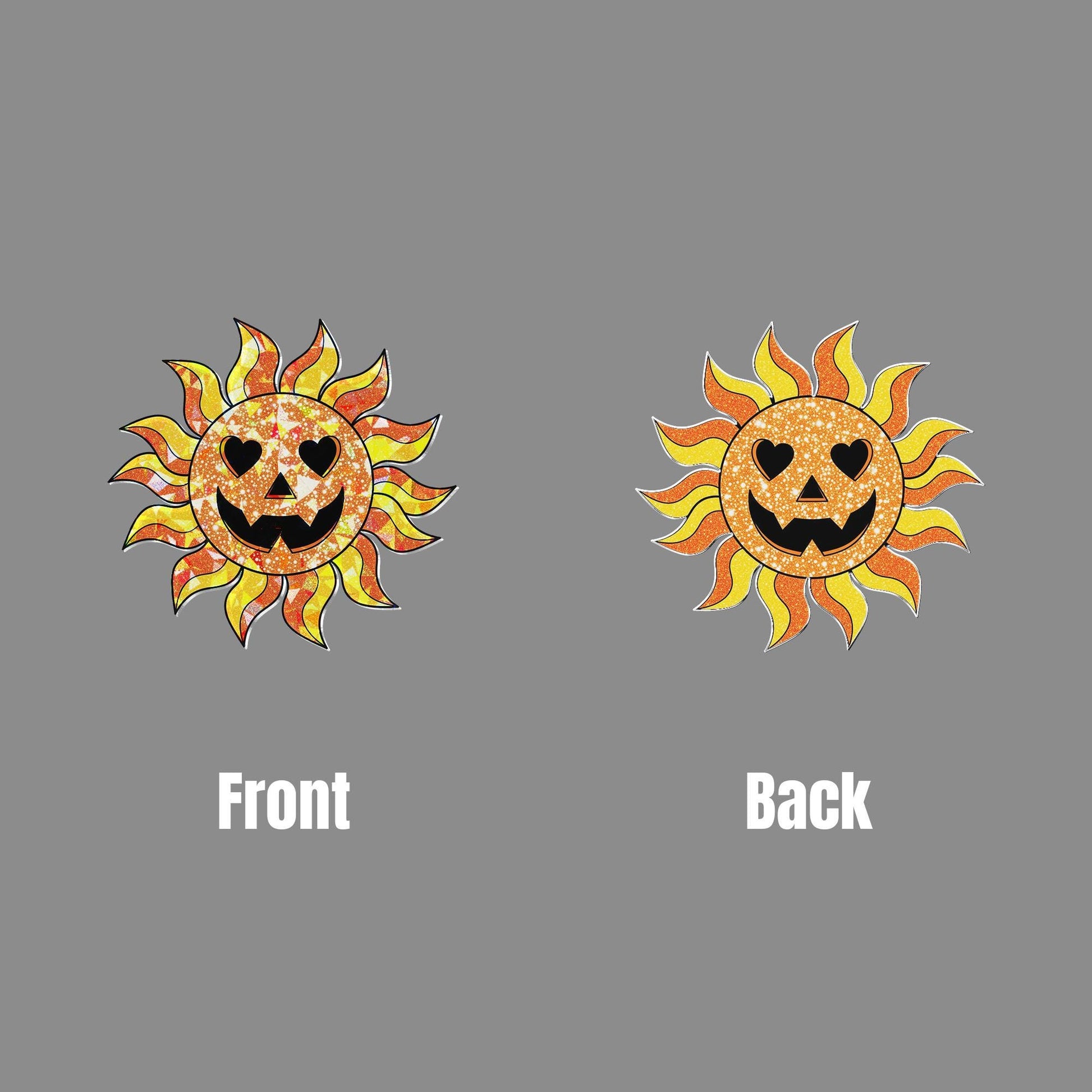 Jack O Lantern Sun Suncatcher, Halloween Sun Window Decor, Cute Fall Pumpkin Ornament, Spooky Sunshine Hanging Decoration, Home Decor