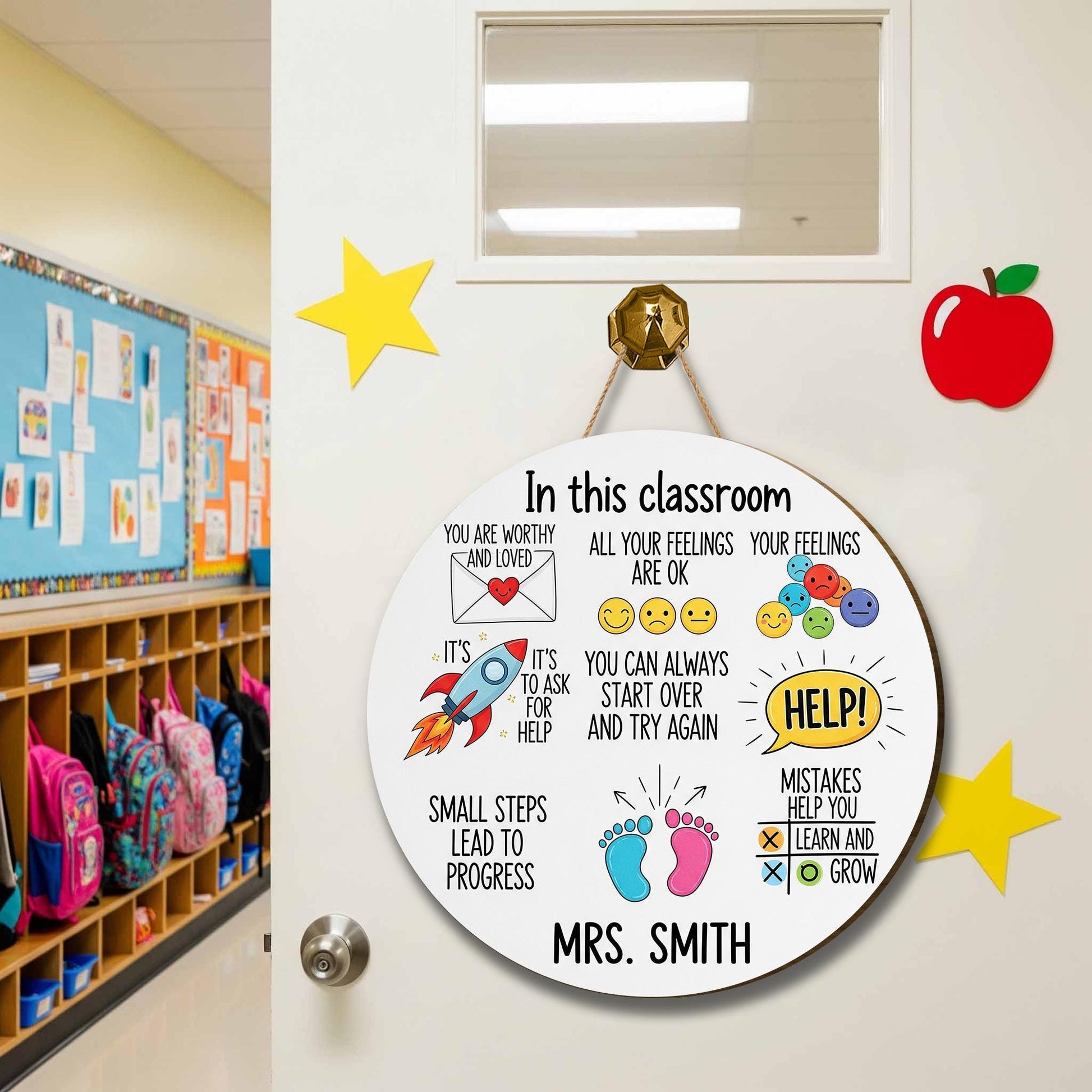 Personalized Teacher Sign, Teacher Door Sign, Classroom Door Hanger, Back To School Sign Gift, Special Education Welcome Sign, SPED Sign