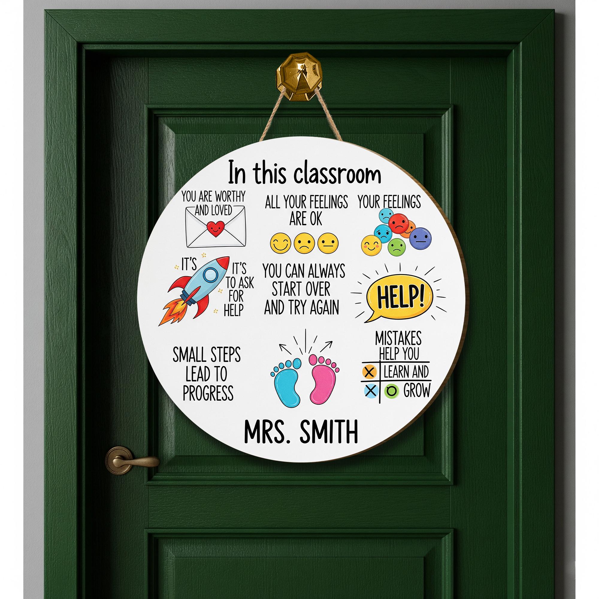 Personalized Teacher Sign, Teacher Door Sign, Classroom Door Hanger, Back To School Sign Gift, Special Education Welcome Sign, SPED Sign