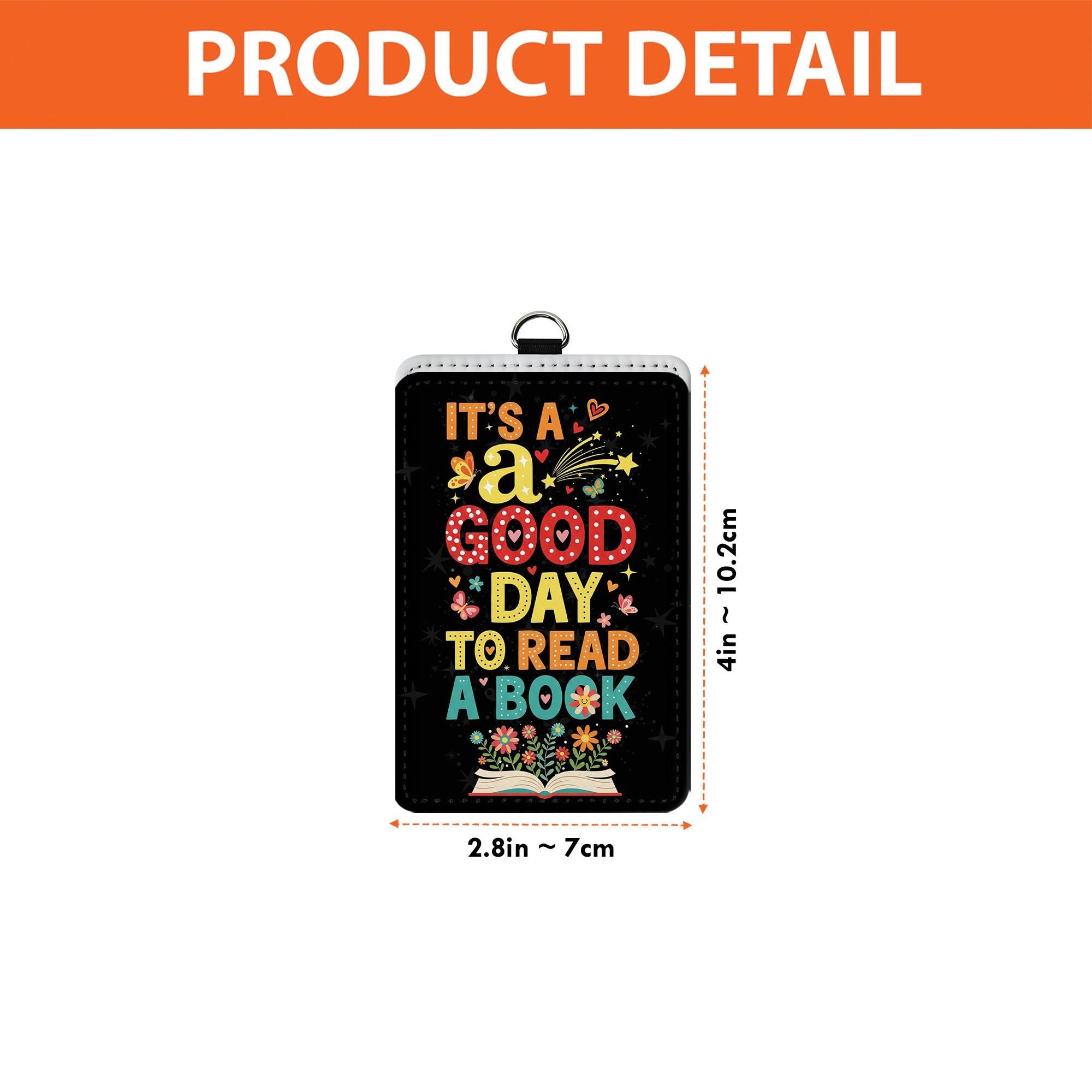 It's a Good Day to Read a Book Badge Reel – Colorful Teacher ID Holder – Librarian Gift – Reading Theme Lanyard Accessory, School Supplies