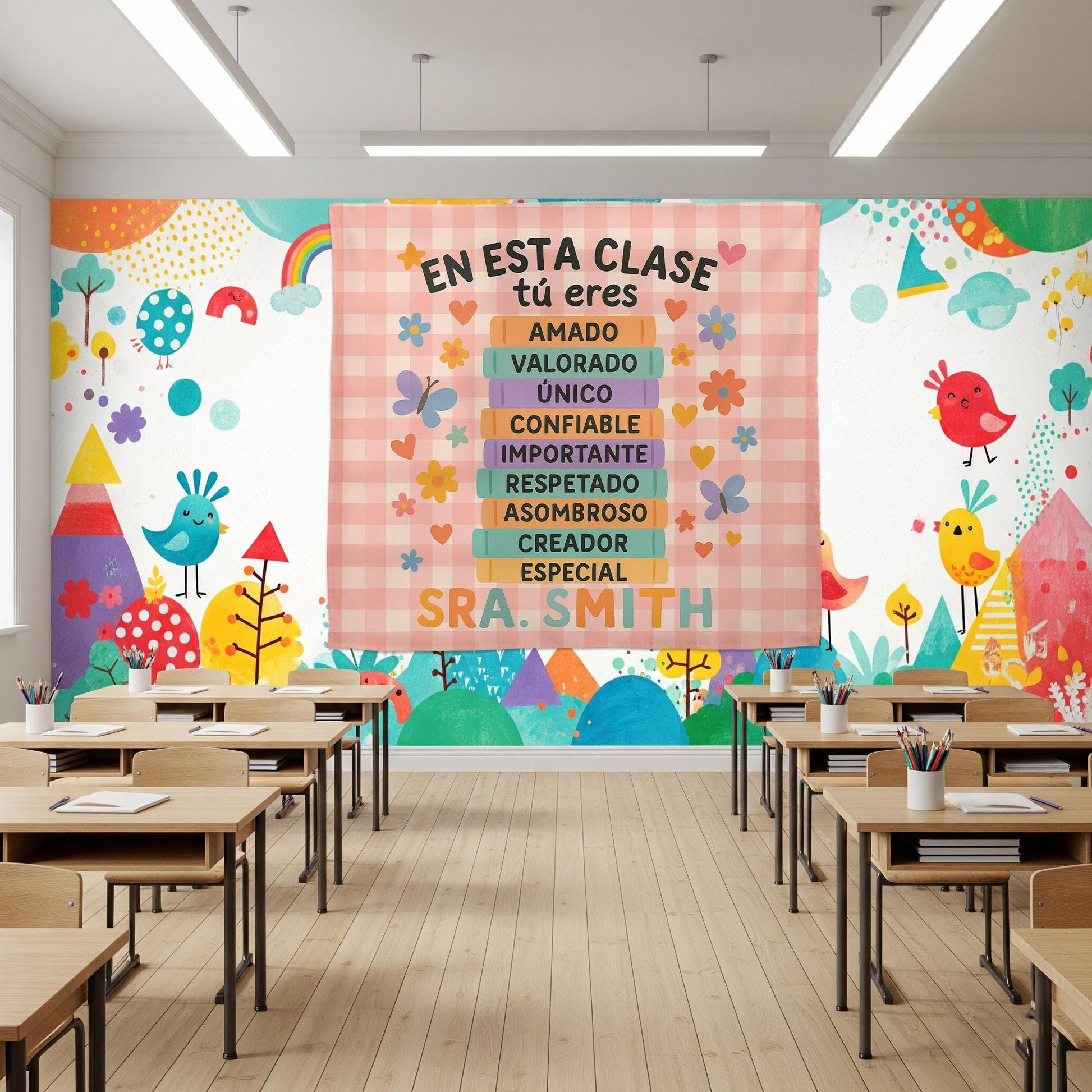 Spanish Classroom Tapestry, En Esta Clase Tú Eres Banner, Motivational Teacher Wall Decor, Back to School Classroom Sign, Spanish Teacher